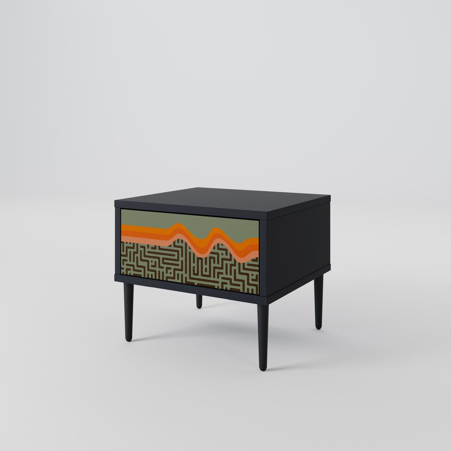 SIMPLE SOLUTIONS Nightstand in Black Finish