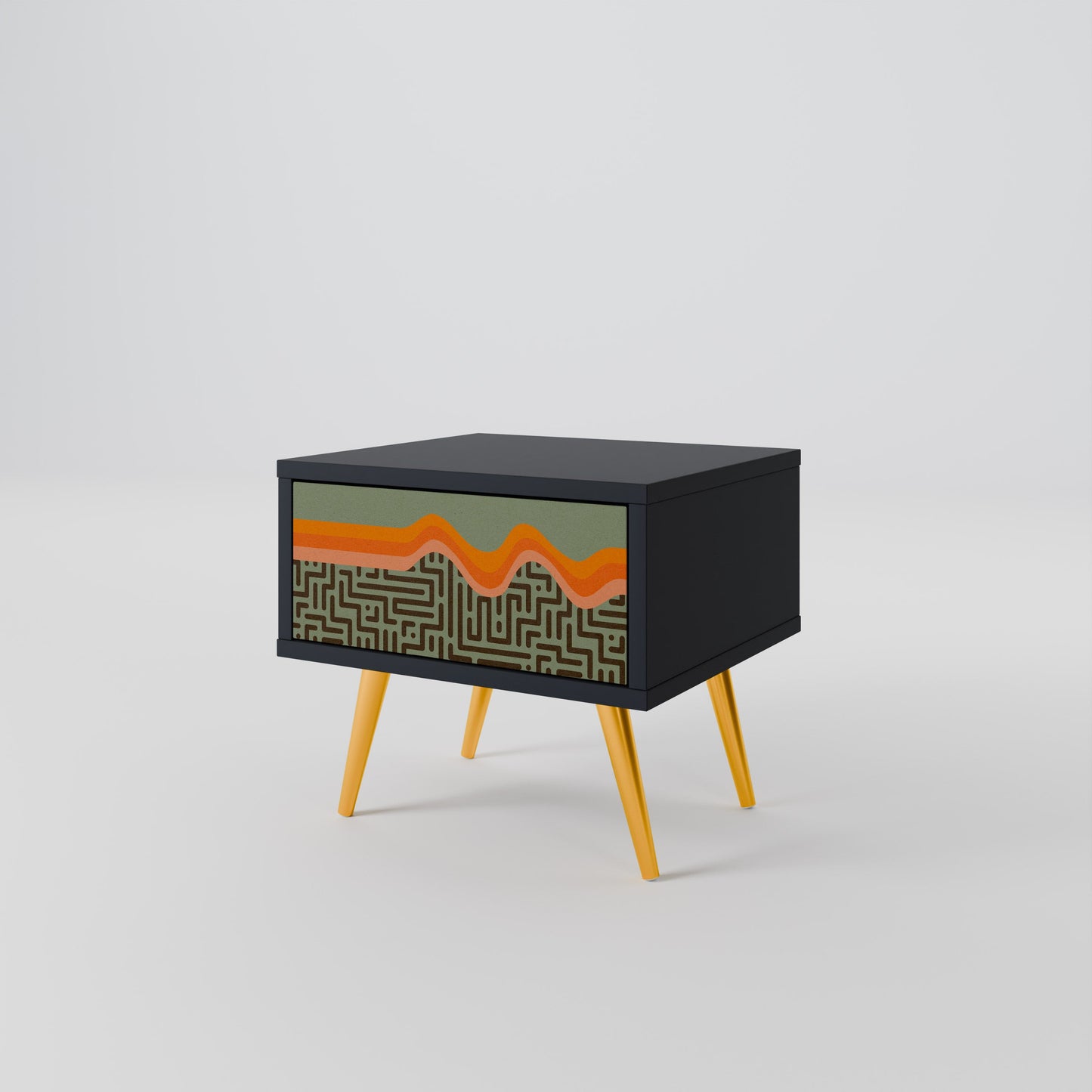 SIMPLE SOLUTIONS Nightstand in Black Finish