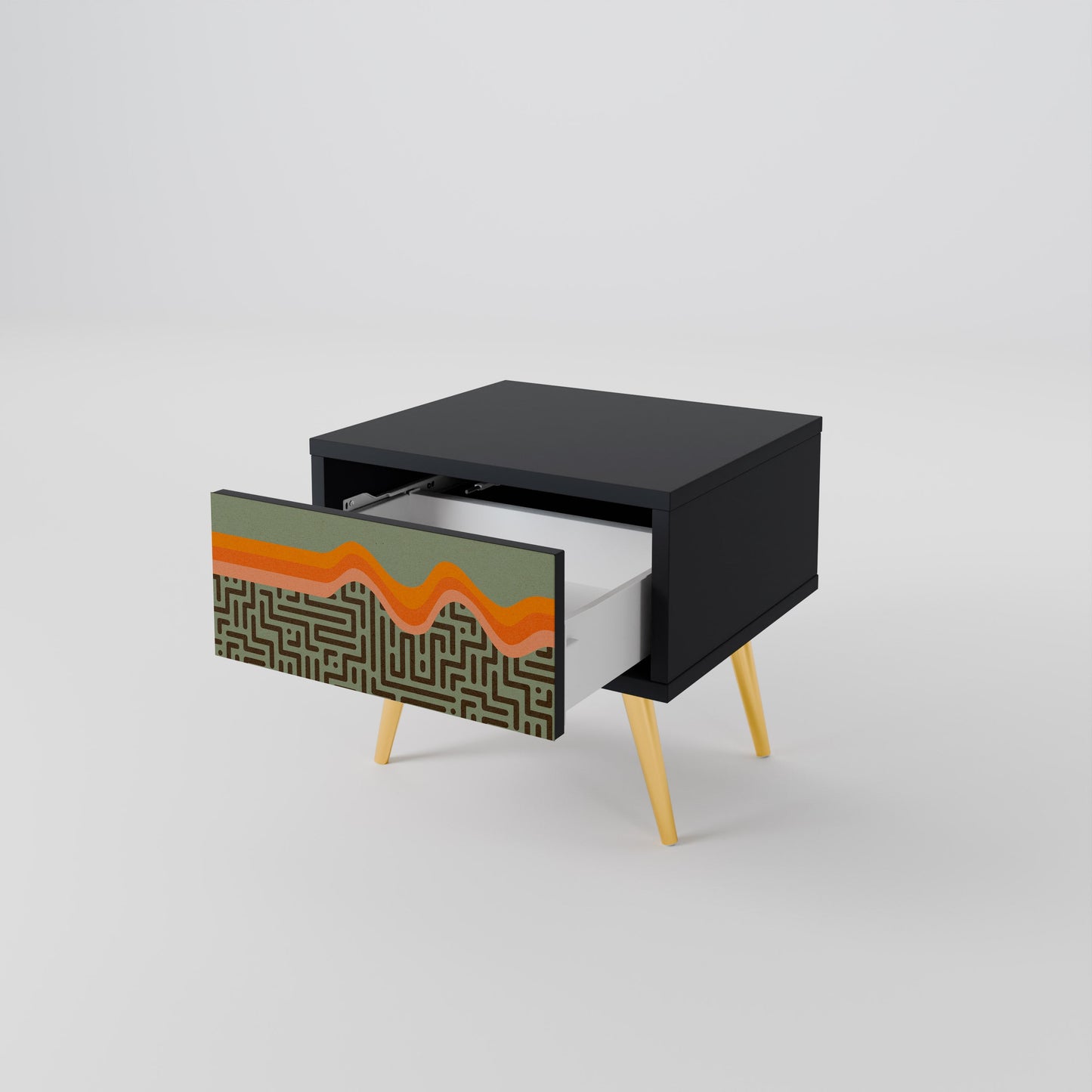 SIMPLE SOLUTIONS Nightstand in Black Finish