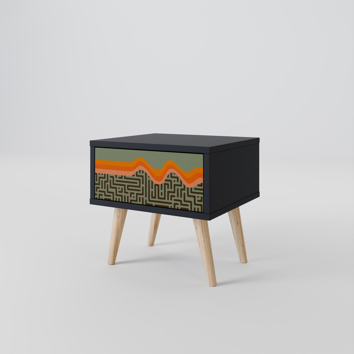 SIMPLE SOLUTIONS Nightstand in Black Finish