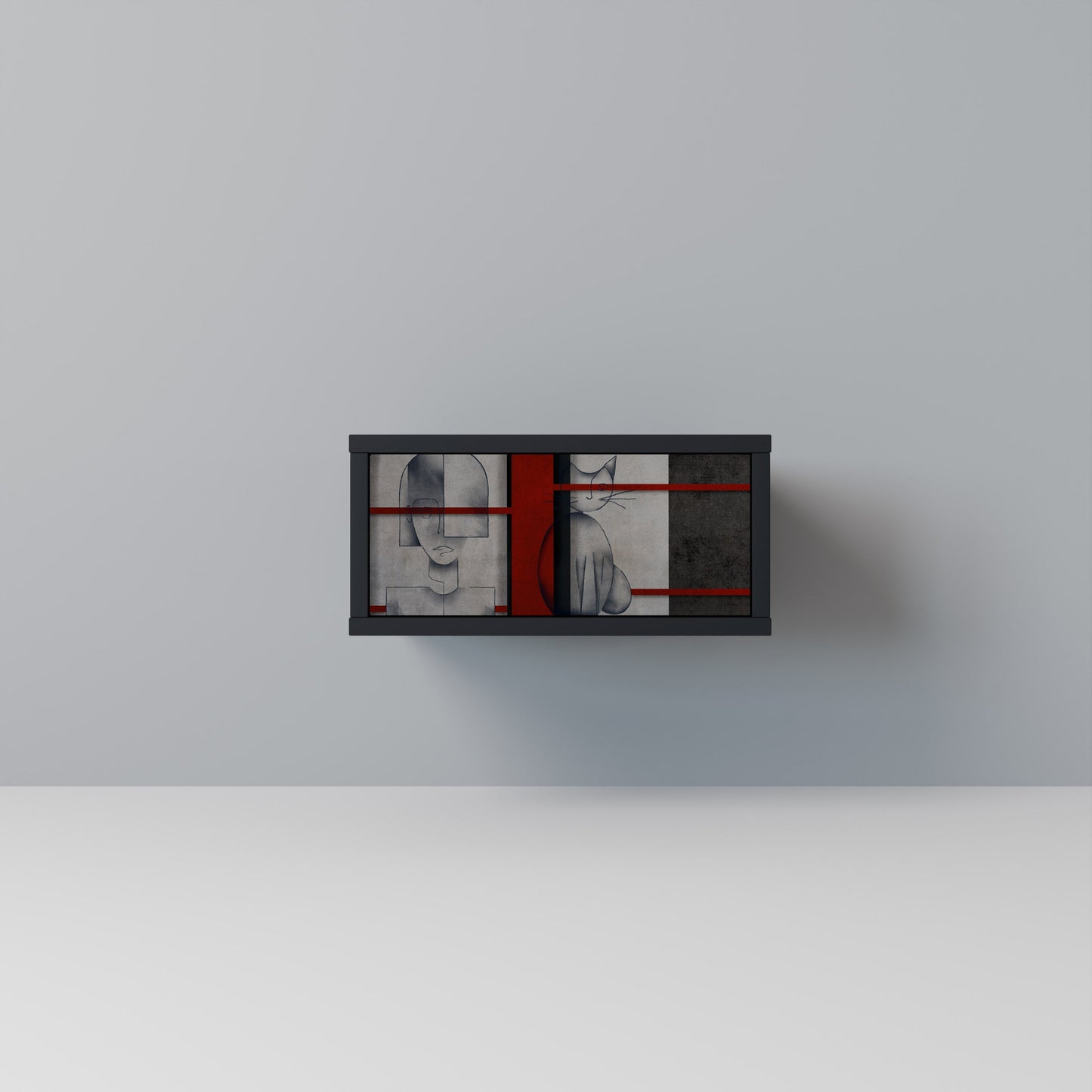 GRAY FIGURES Nightstand in Black Finish