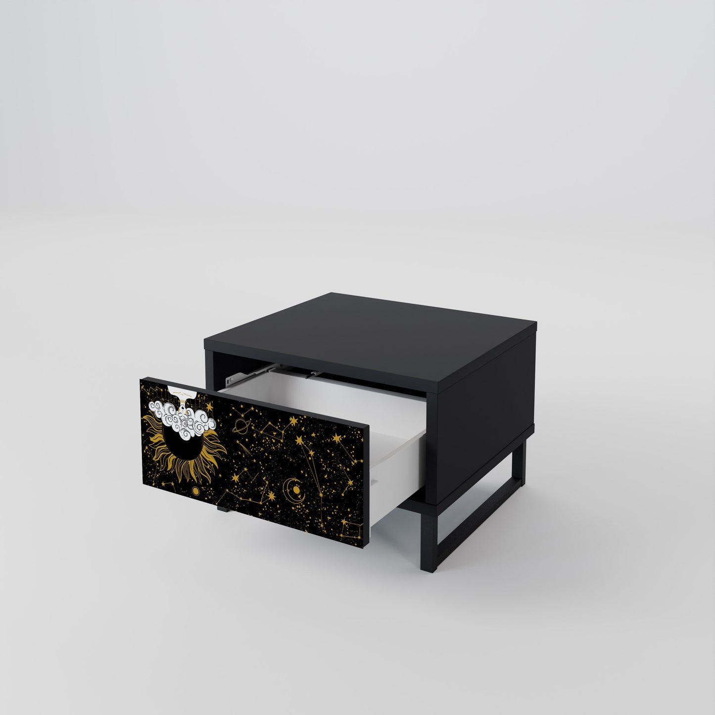 STELLAR CONSTELLATIONS Nightstand in Black Finish