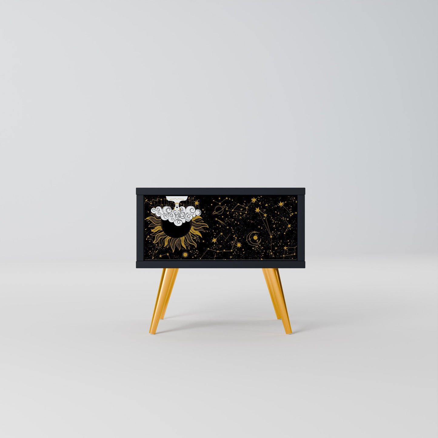 STELLAR CONSTELLATIONS Nightstand in Black Finish