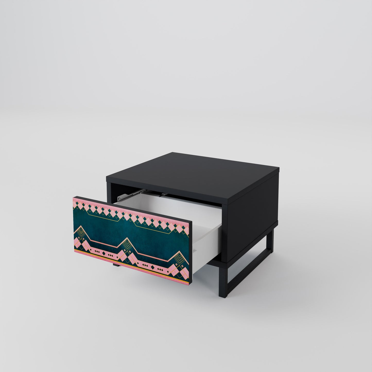 ROYAL COMPOSITION Nightstand in Black Finish