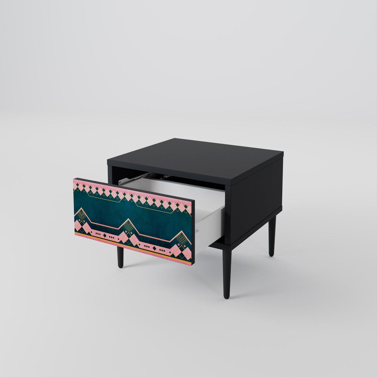 ROYAL COMPOSITION Nightstand in Black Finish