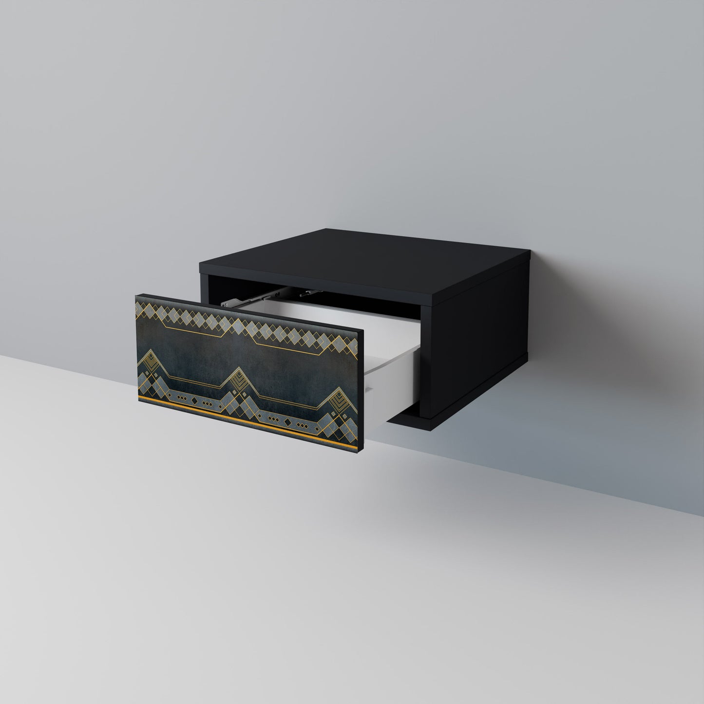 ROYAL ORDINARINESS Nightstand in Black Finish