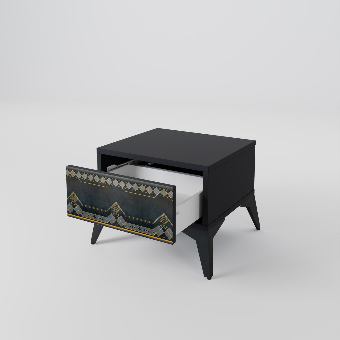 ROYAL ORDINARINESS Nightstand in Black Finish