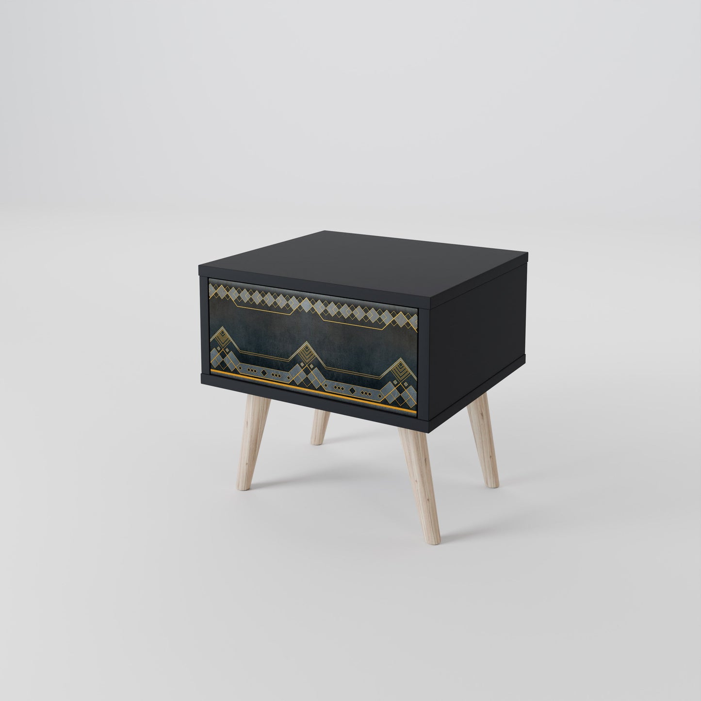 ROYAL ORDINARINESS Nightstand in Black Finish