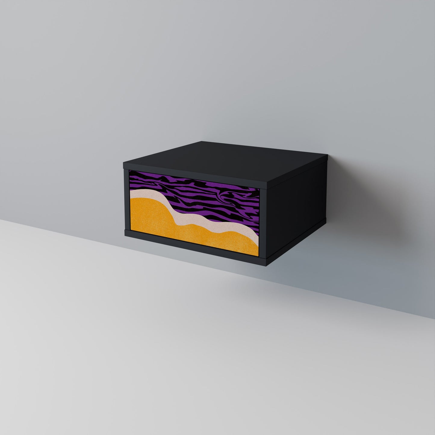 INDEPENDENT BORDER Nightstand in Black Finish