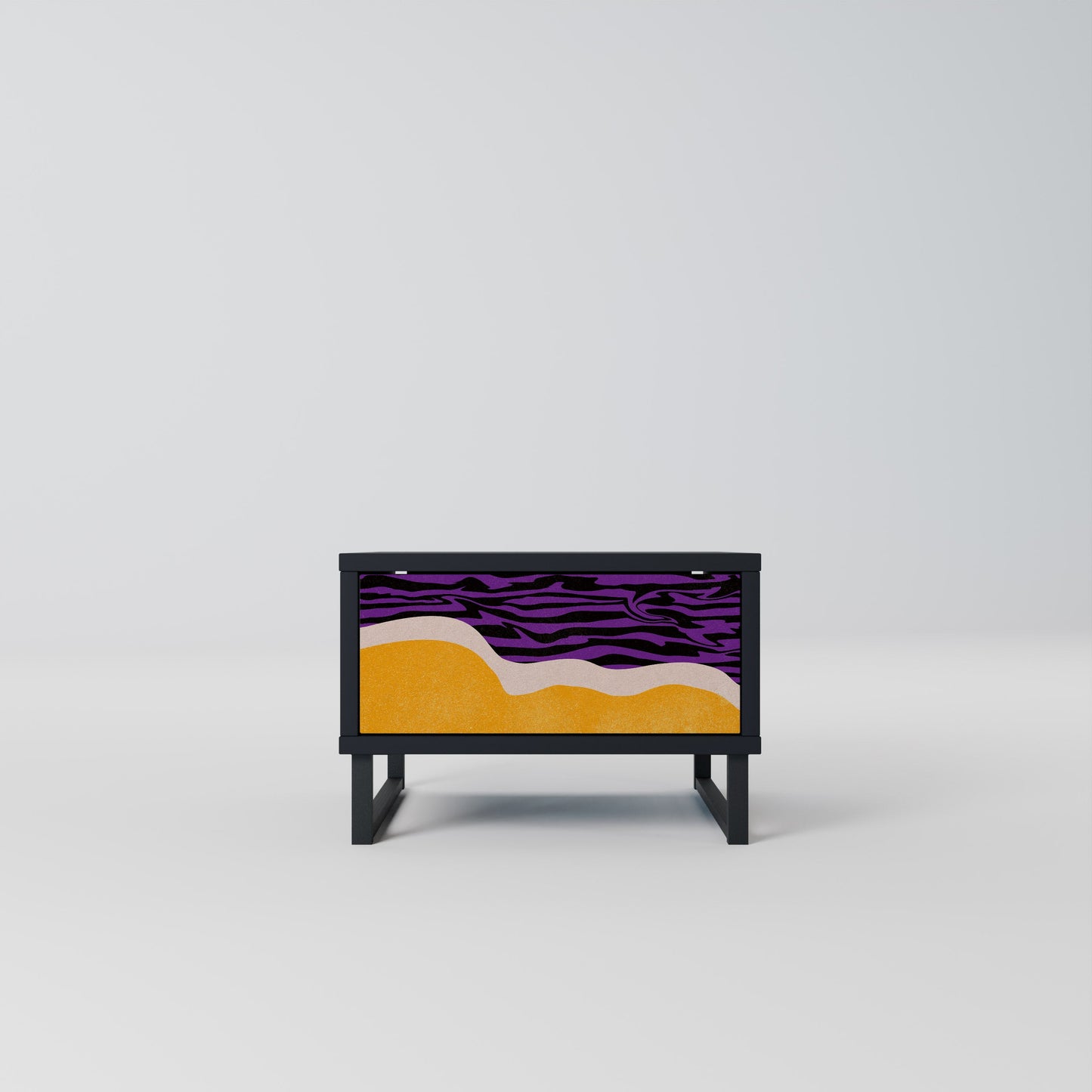 INDEPENDENT BORDER Nightstand in Black Finish