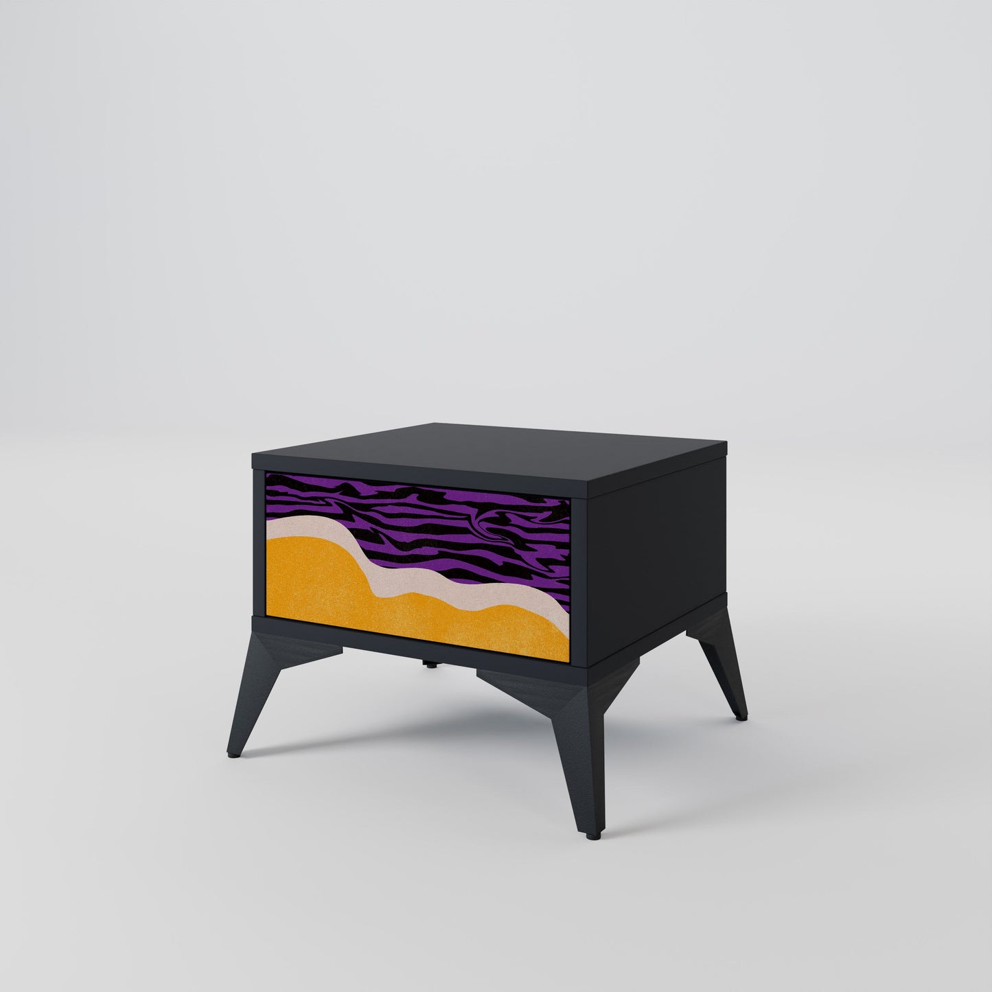 INDEPENDENT BORDER Nightstand in Black Finish
