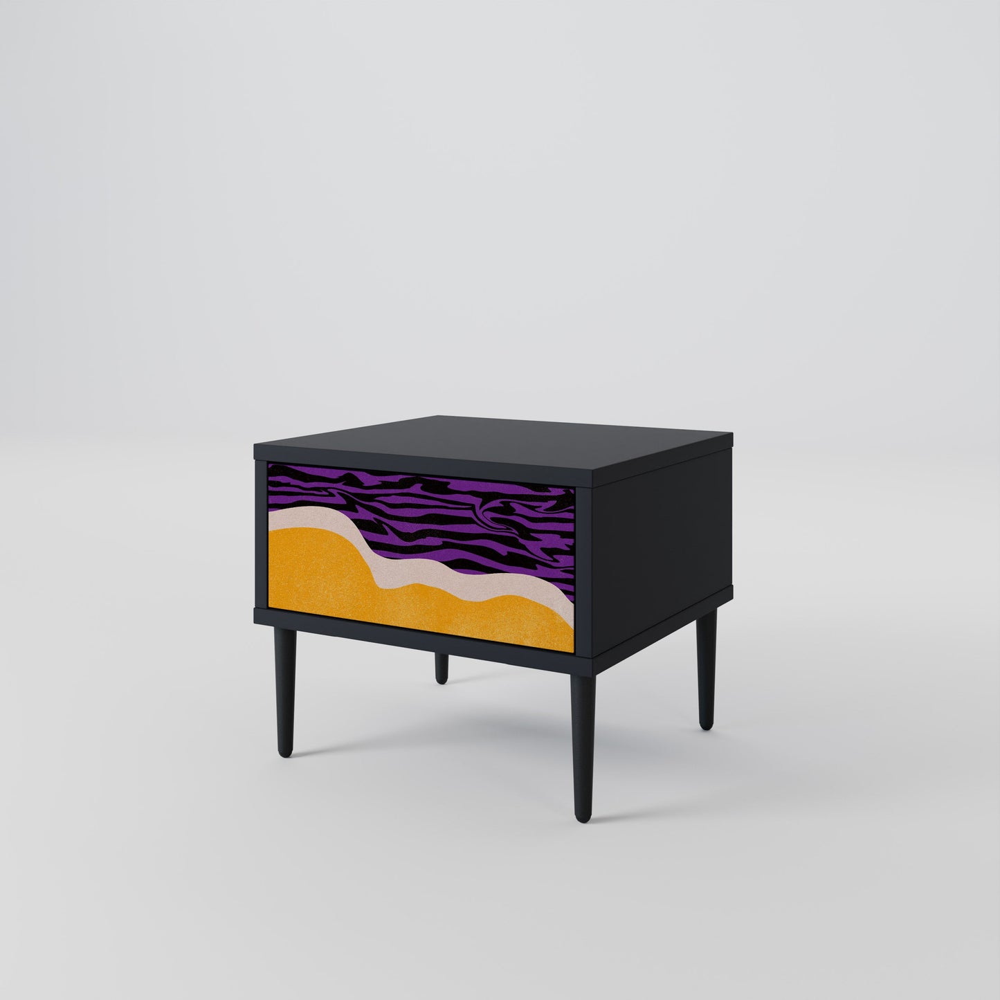 INDEPENDENT BORDER Nightstand in Black Finish