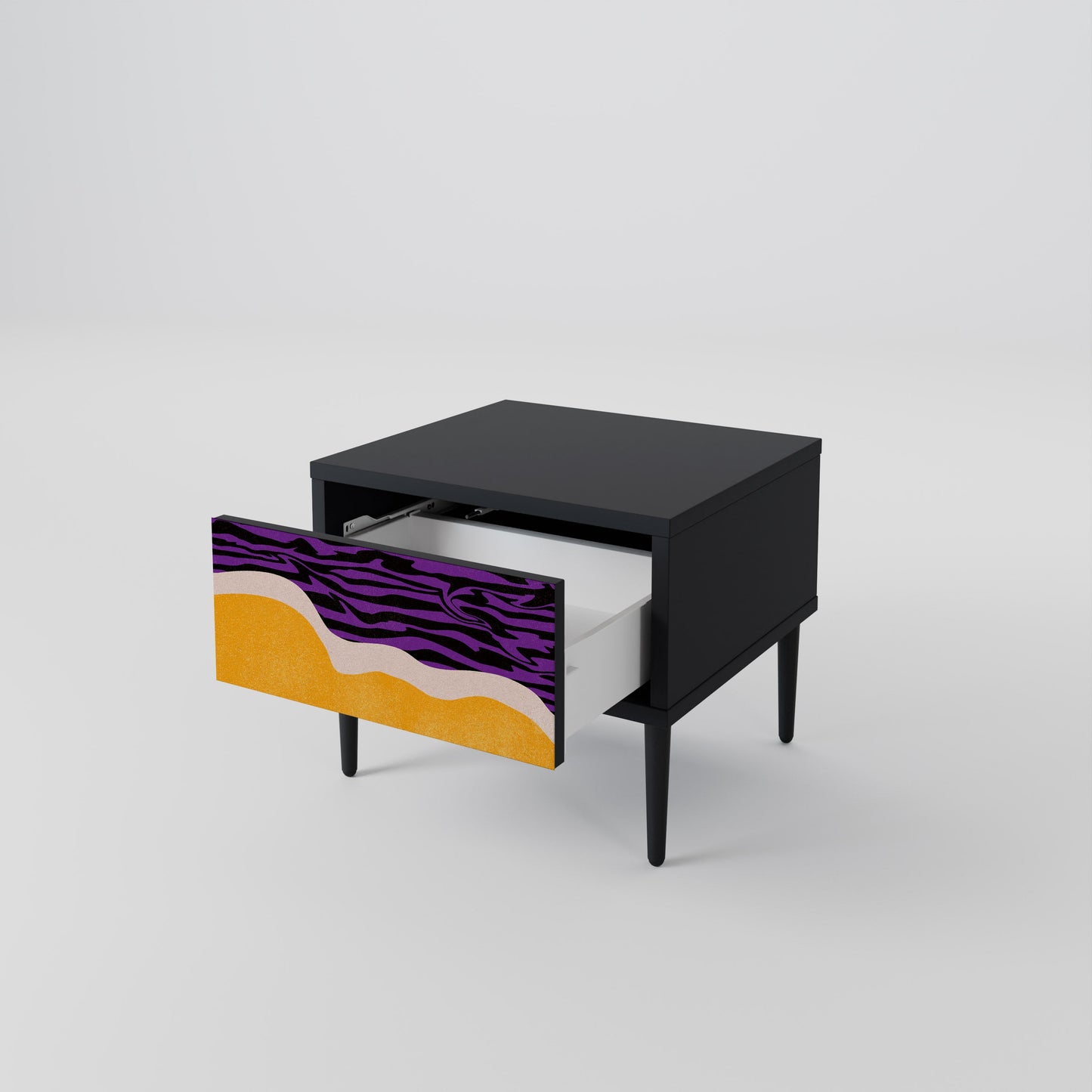 INDEPENDENT BORDER Nightstand in Black Finish