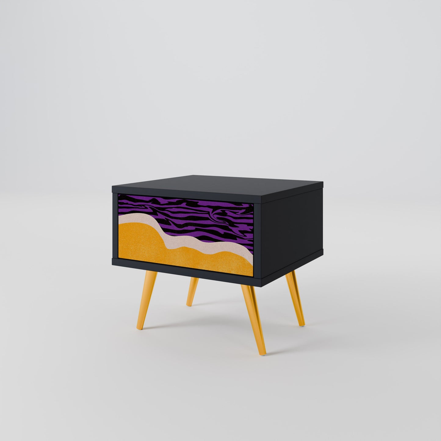 INDEPENDENT BORDER Nightstand in Black Finish