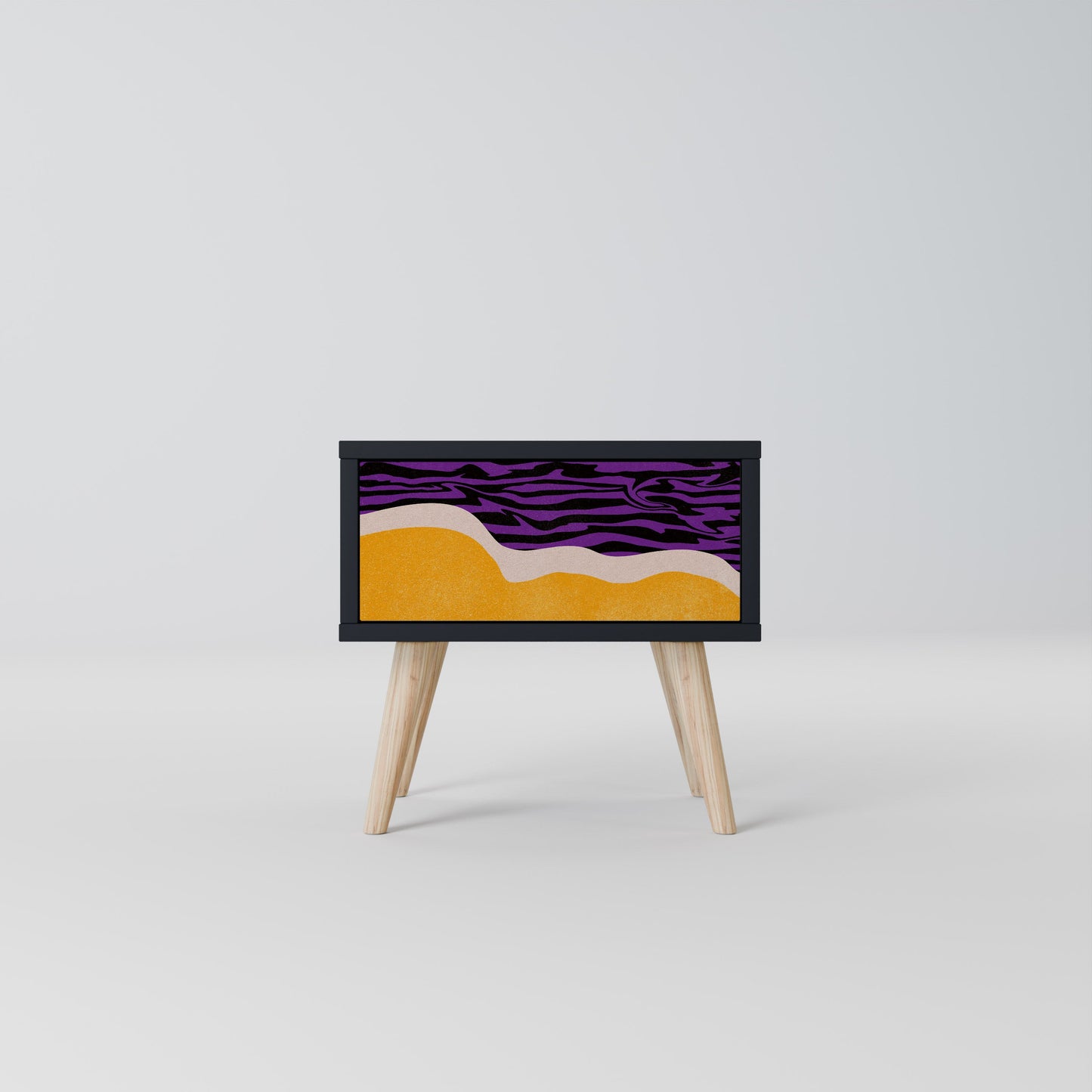 INDEPENDENT BORDER Nightstand in Black Finish