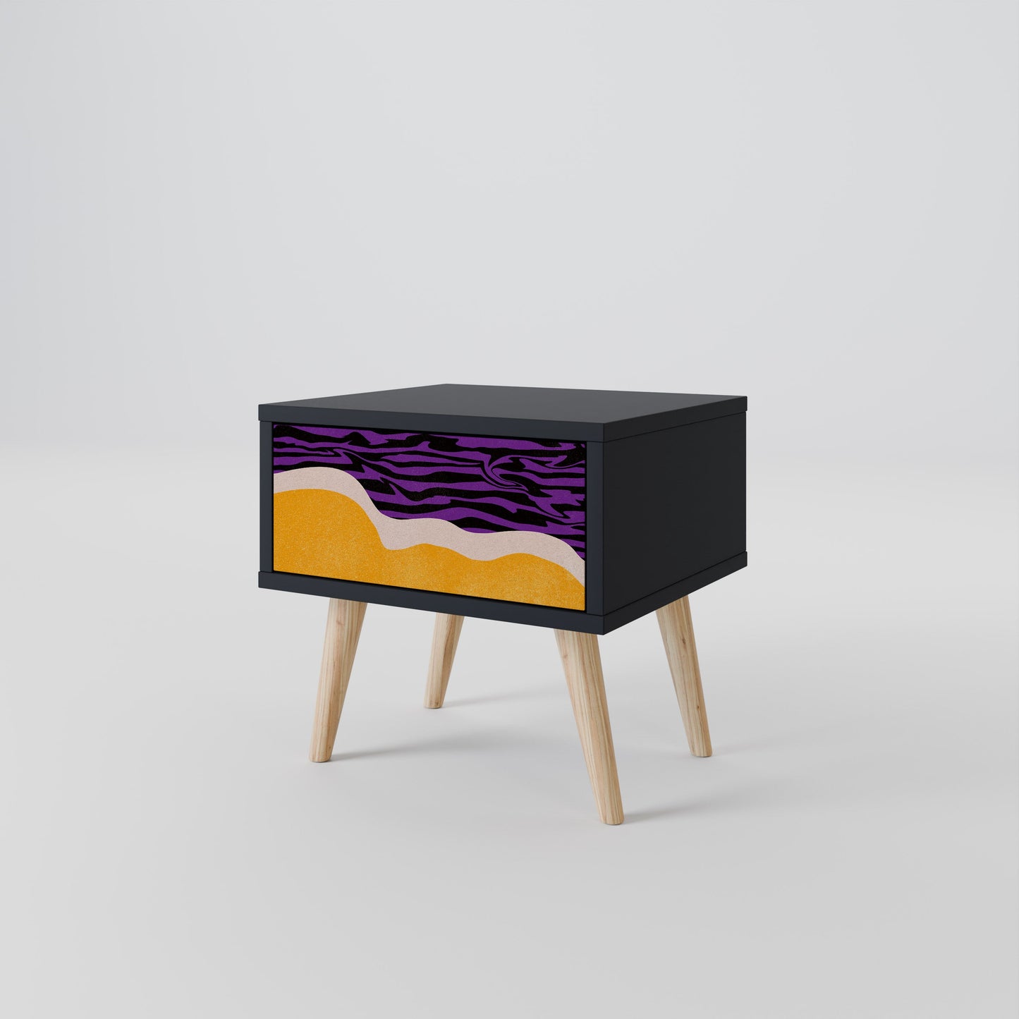 INDEPENDENT BORDER Nightstand in Black Finish