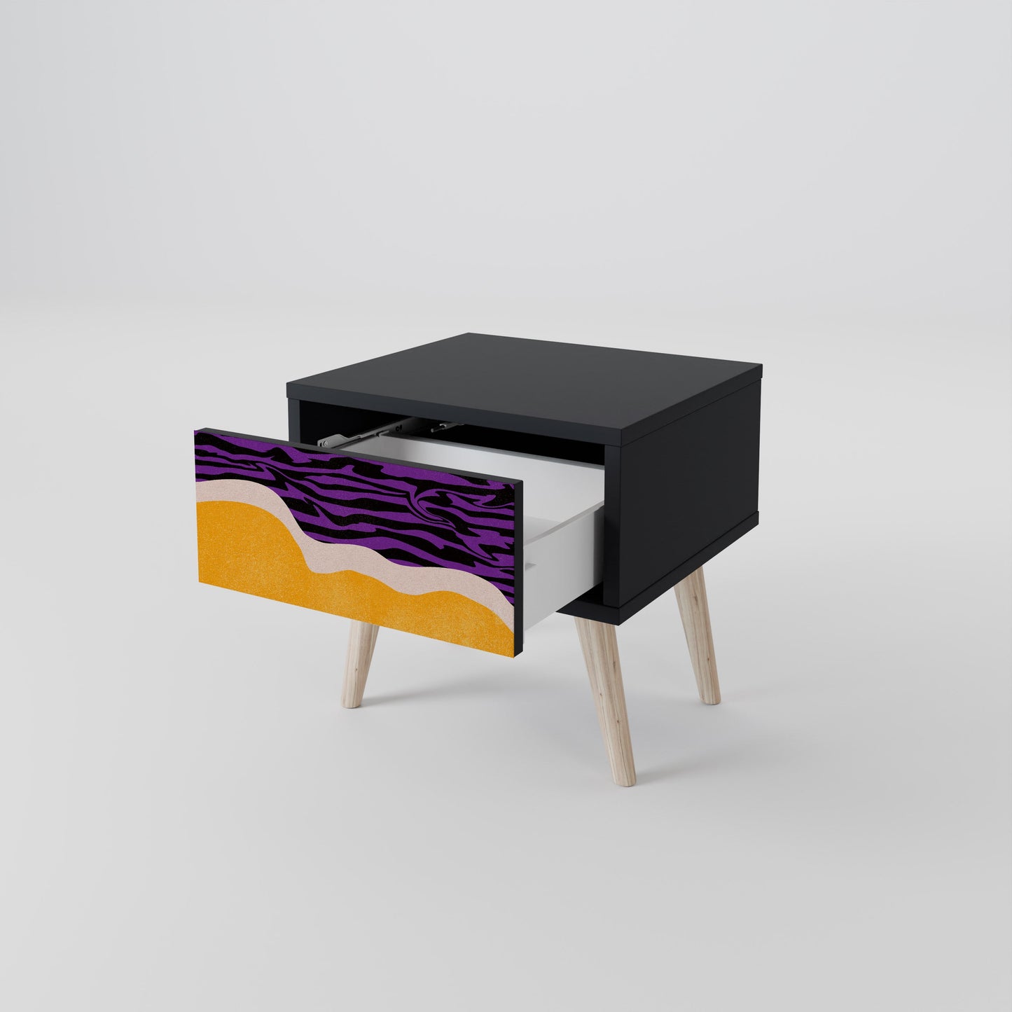 INDEPENDENT BORDER Nightstand in Black Finish