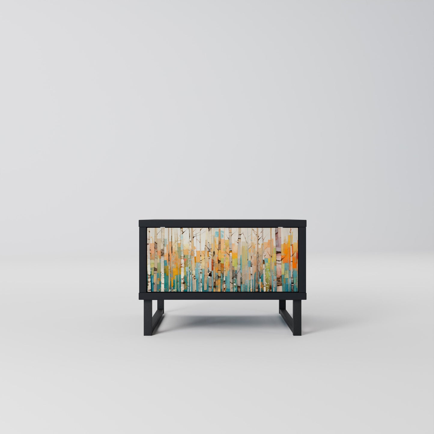 BIRCH KALEIDOSCOPE Nightstand in Black Finish