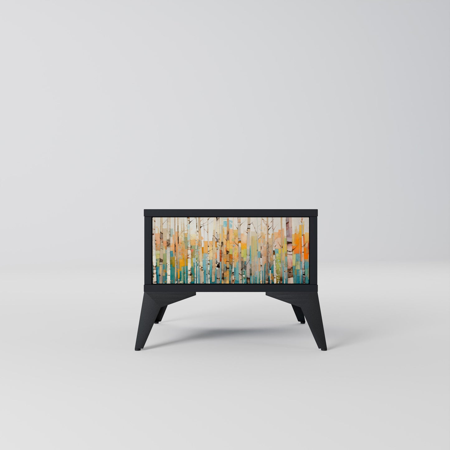 BIRCH KALEIDOSCOPE Nightstand in Black Finish