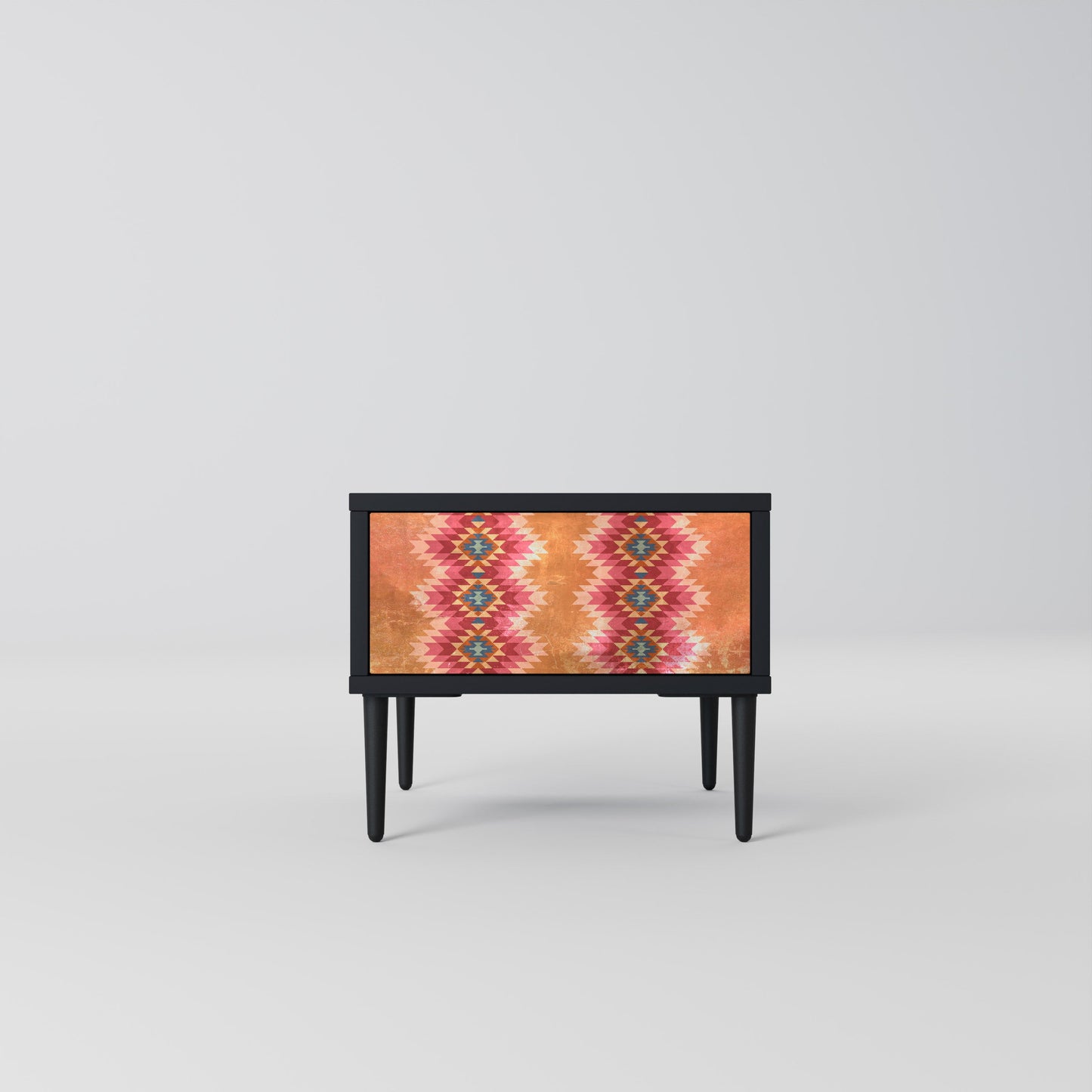 INDIAN FOLK Nightstand in Black Finish