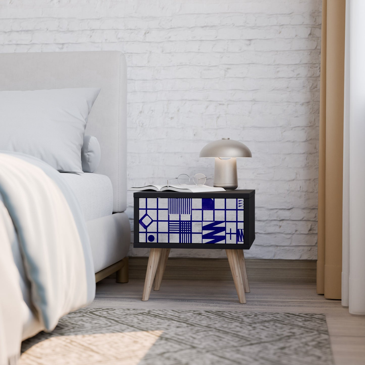 THE RIGHT PLACES Nightstand in Black Finish