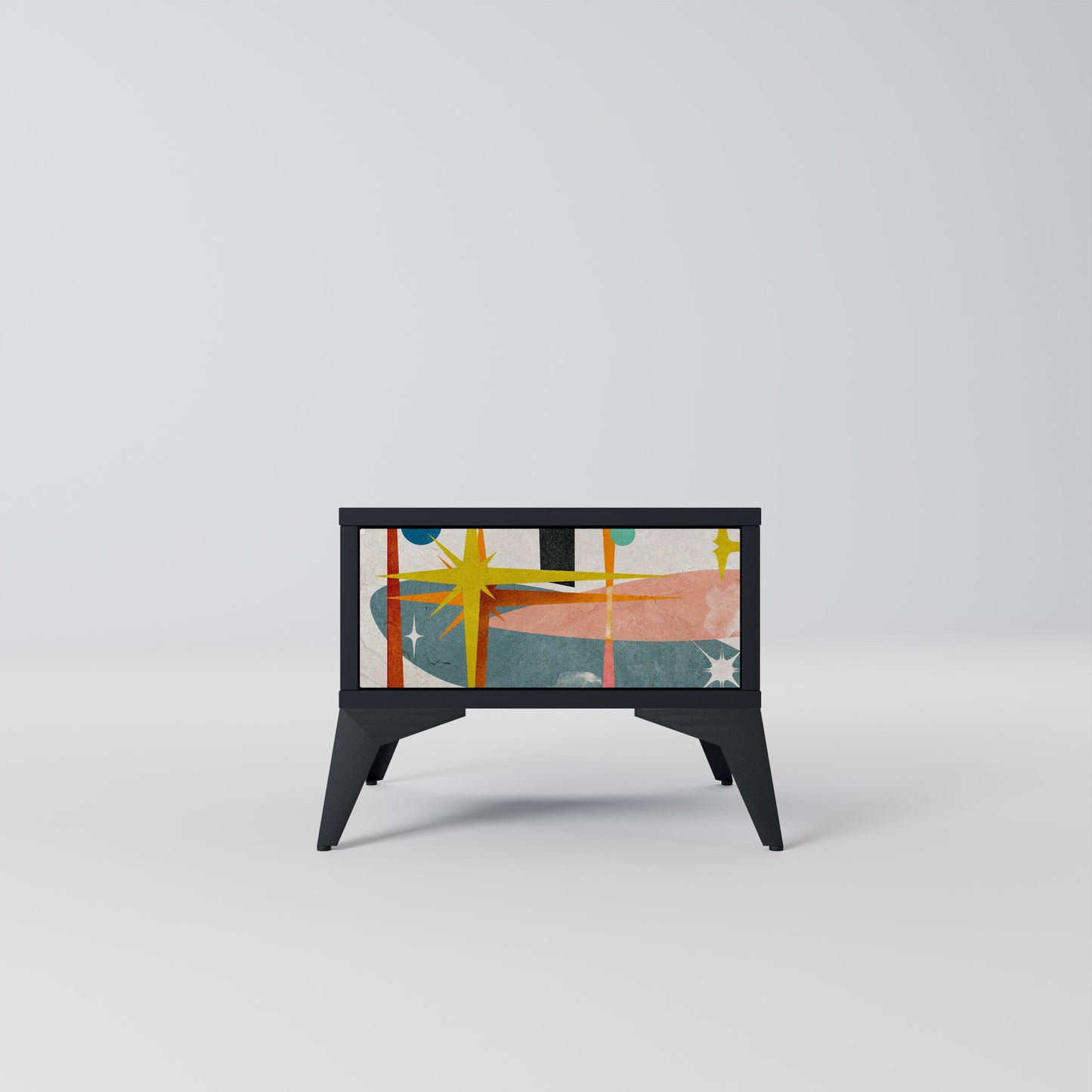 INTERSTELLAR VIBES Nightstand in Black Finish