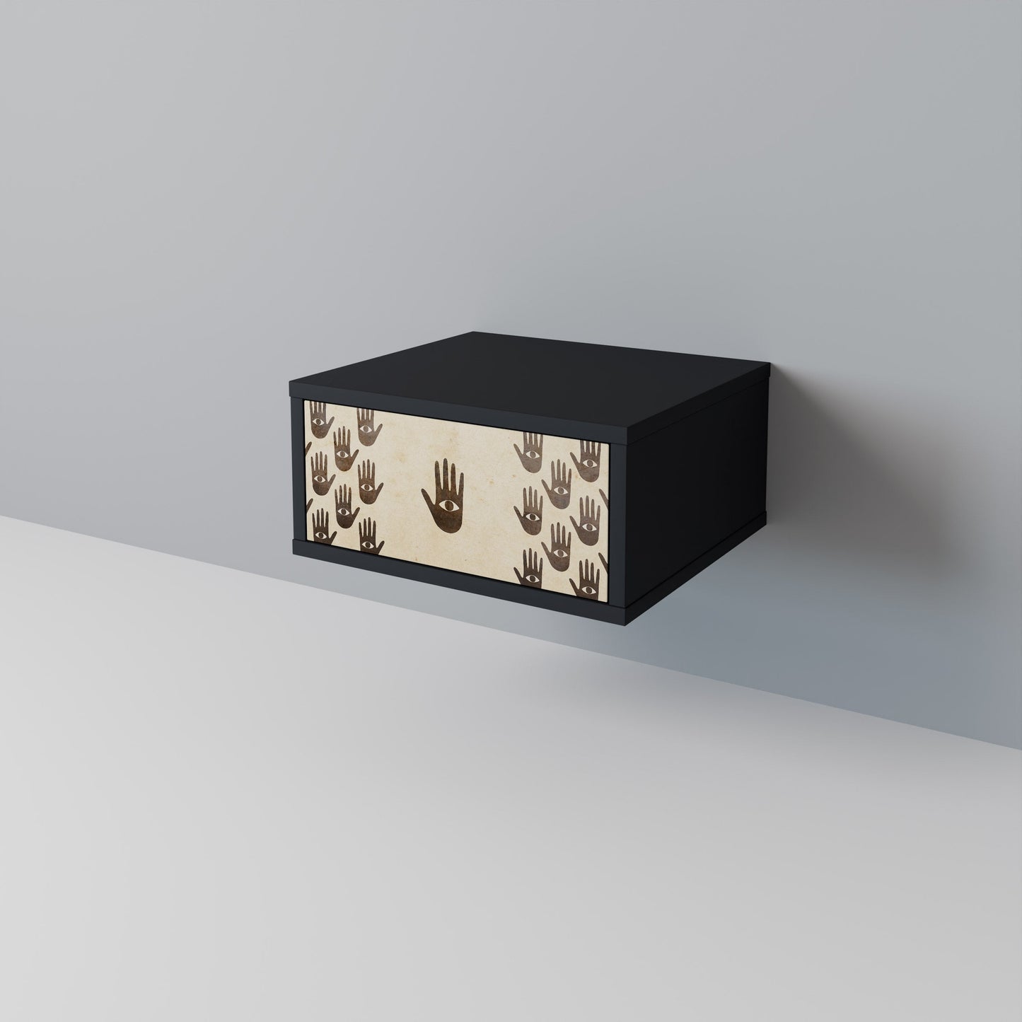 SEE MORE Nightstand in Black Finish