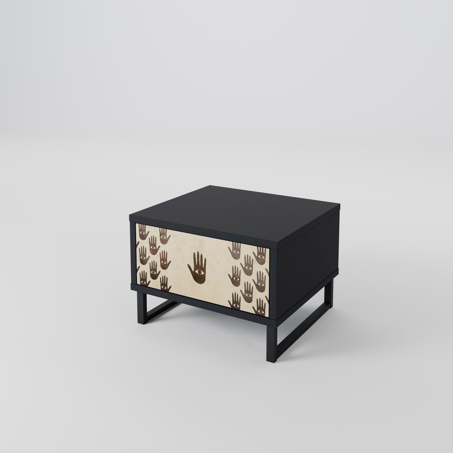 SEE MORE Nightstand in Black Finish