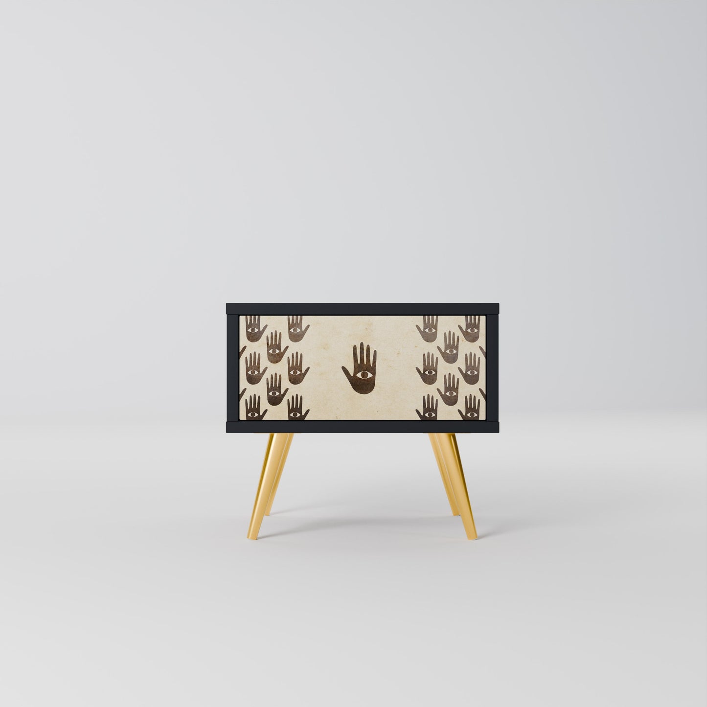 SEE MORE Nightstand in Black Finish