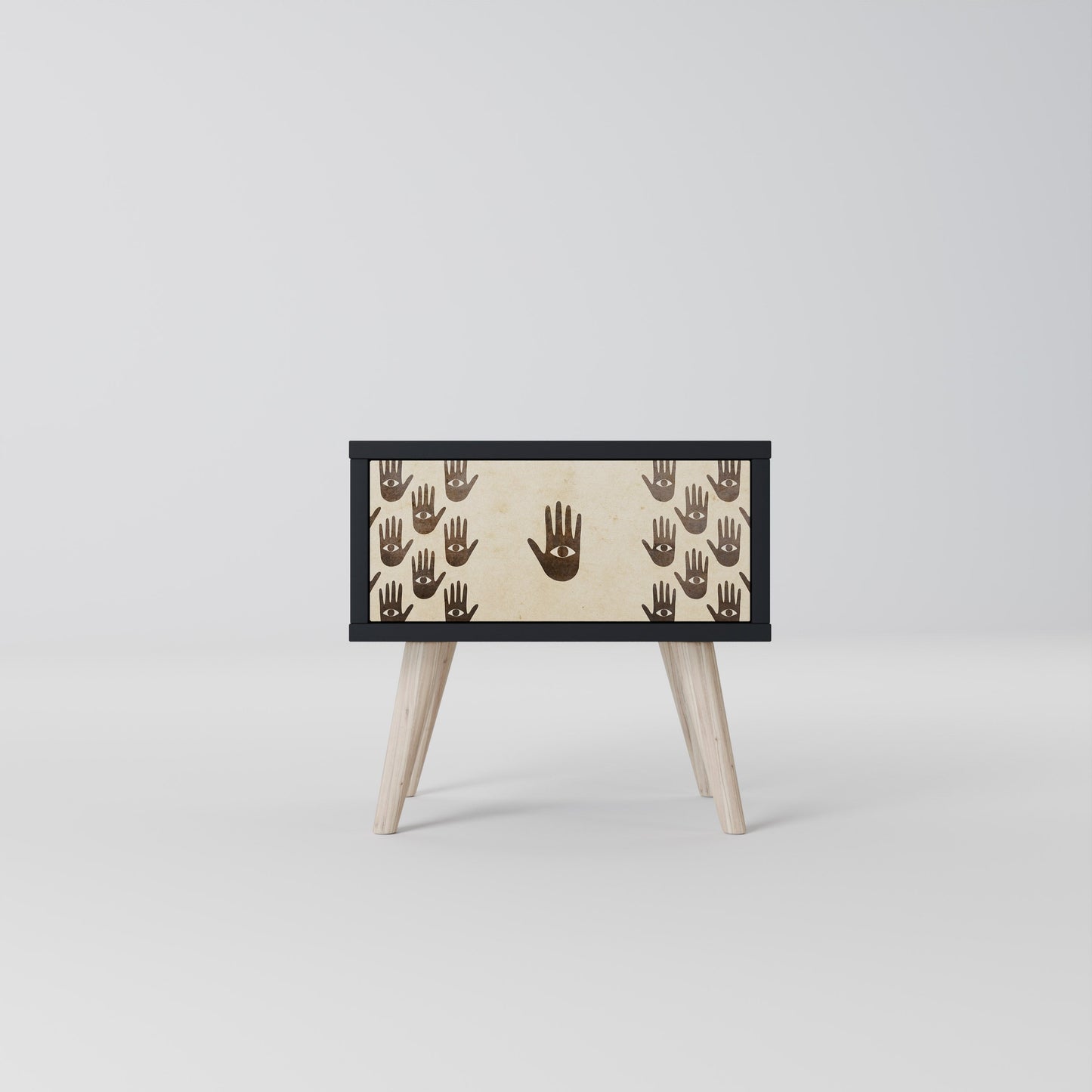 SEE MORE Nightstand in Black Finish