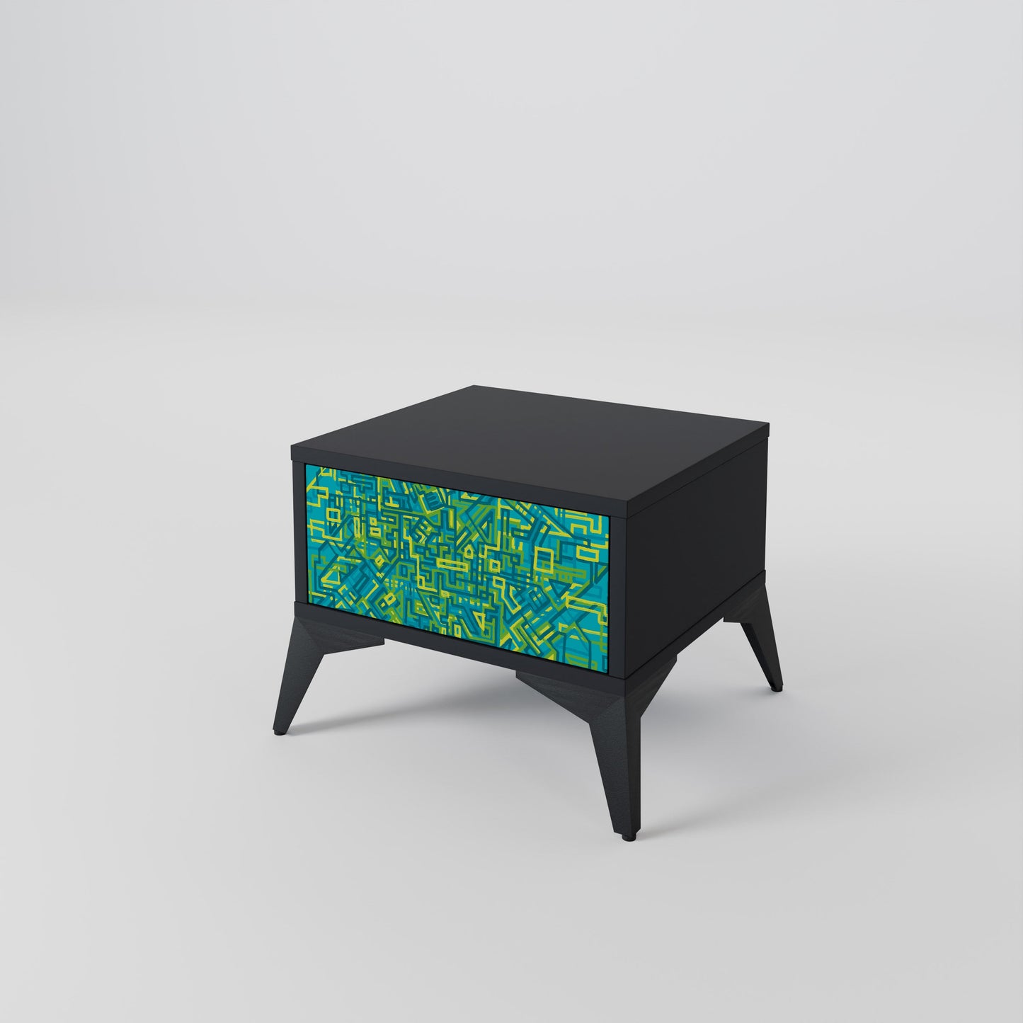 NOSTALGIC MEMORIES Nightstand in Black Finish