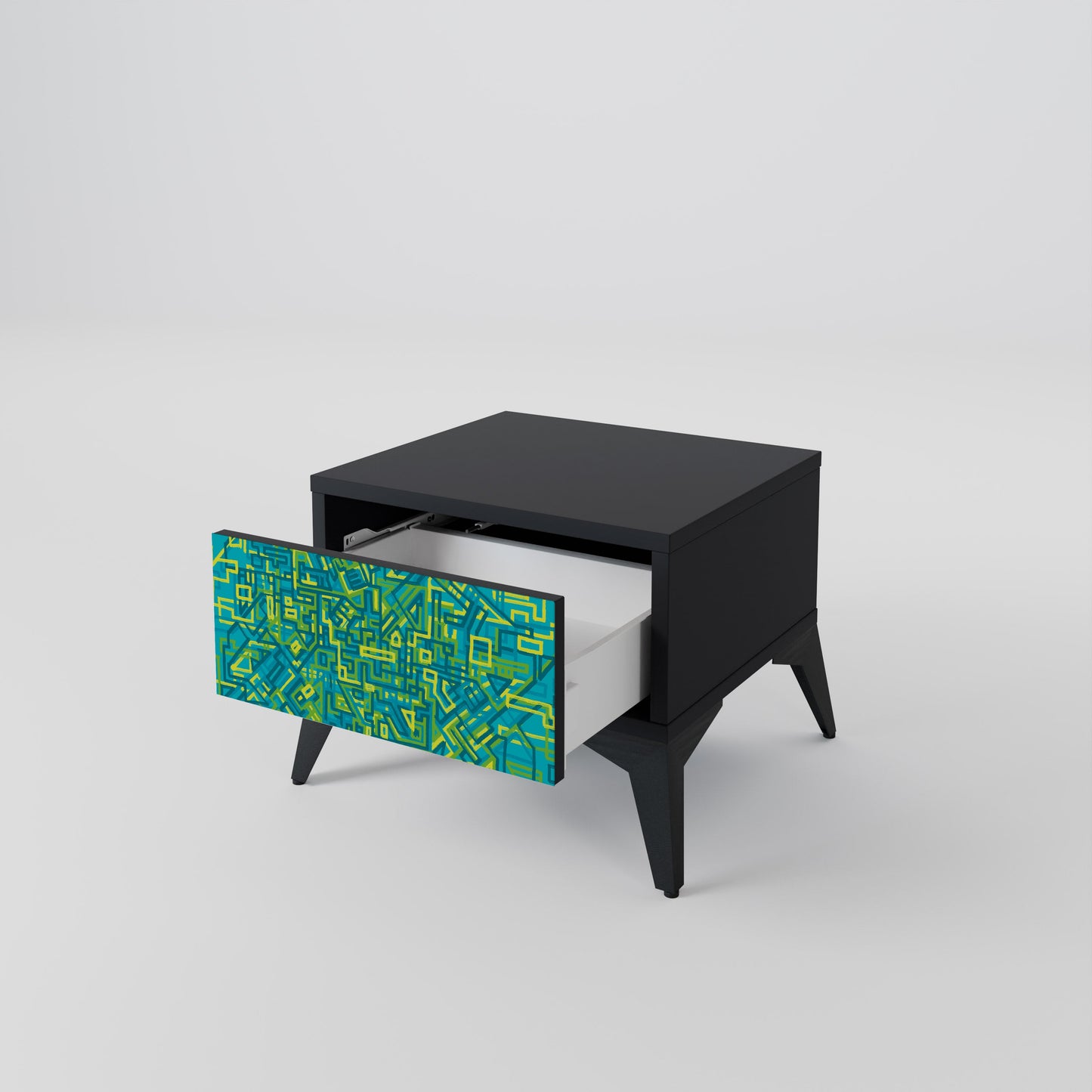 NOSTALGIC MEMORIES Nightstand in Black Finish