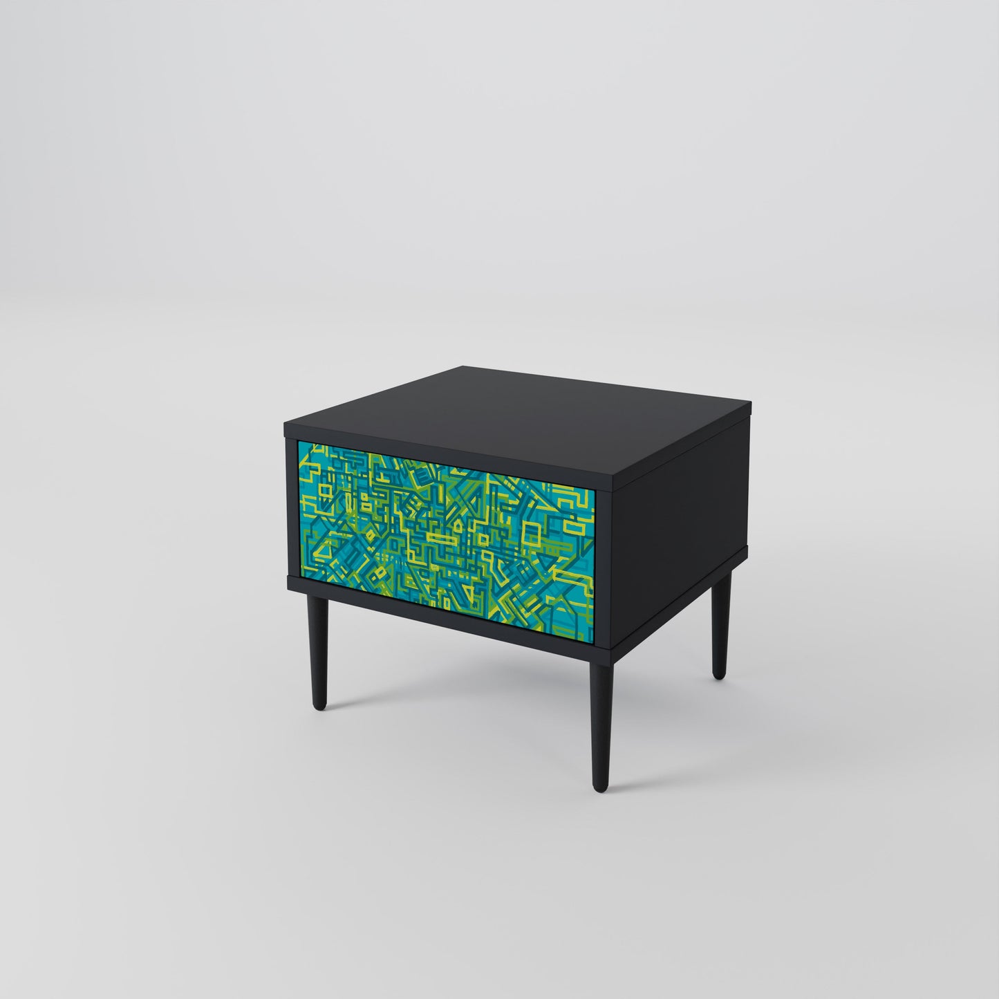 NOSTALGIC MEMORIES Nightstand in Black Finish