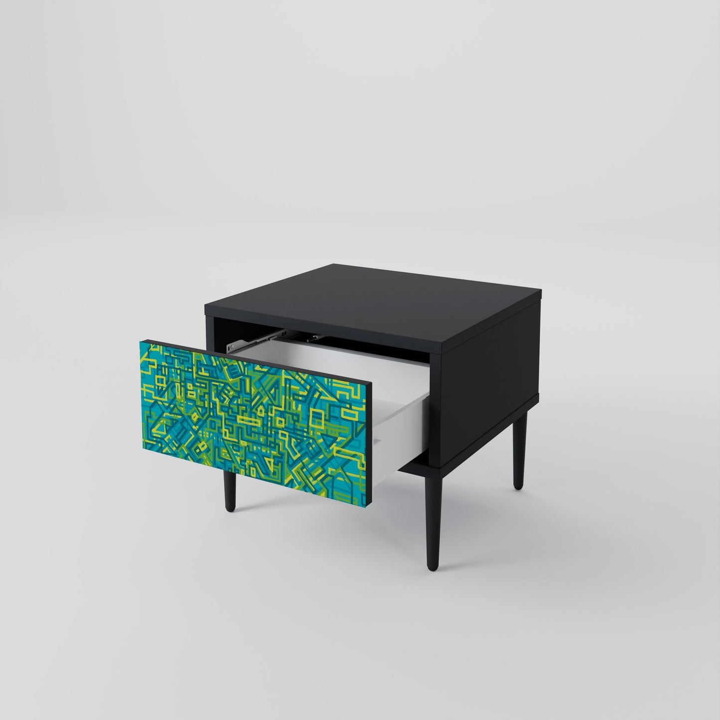 NOSTALGIC MEMORIES Nightstand in Black Finish