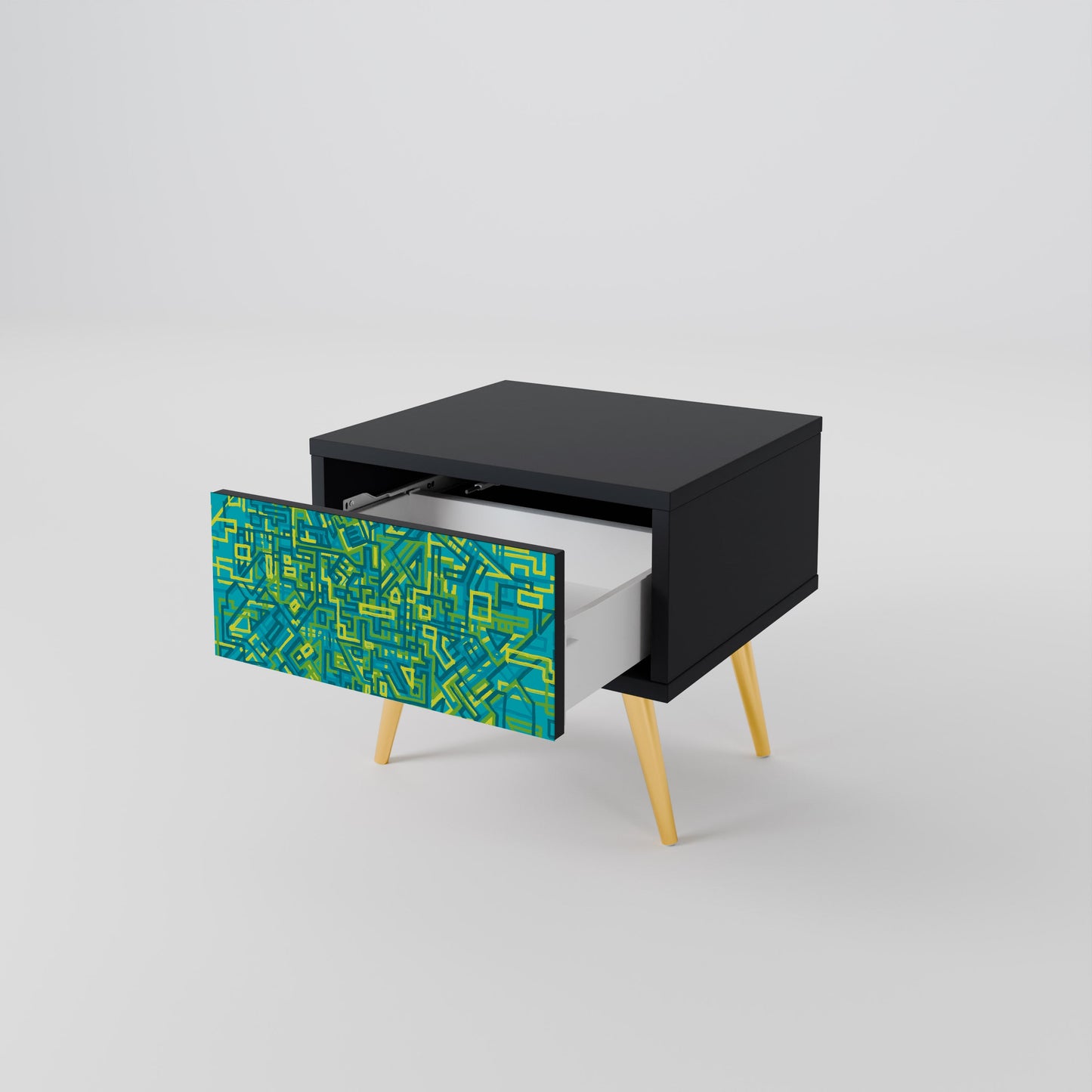 NOSTALGIC MEMORIES Nightstand in Black Finish