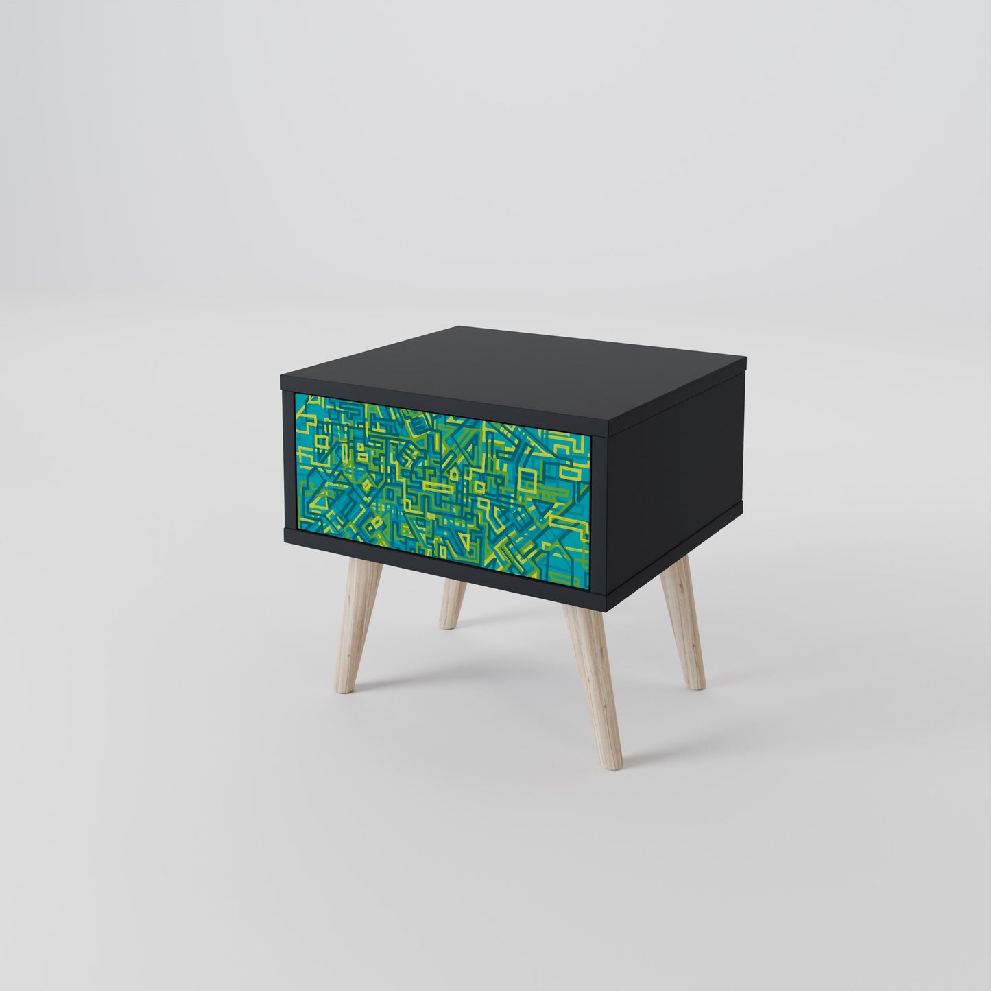 NOSTALGIC MEMORIES Nightstand in Black Finish