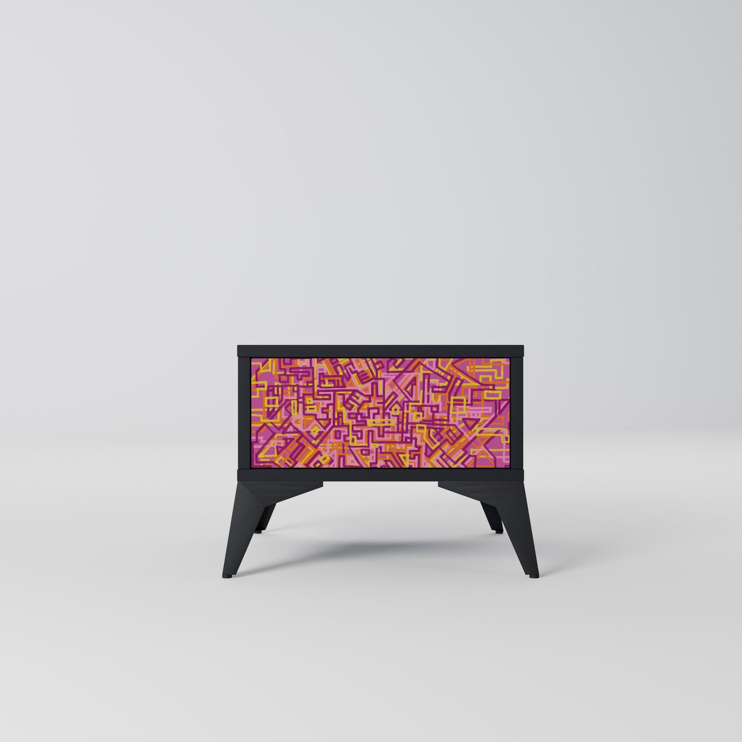 LOVELY MEMORIES Nightstand in Black Finish
