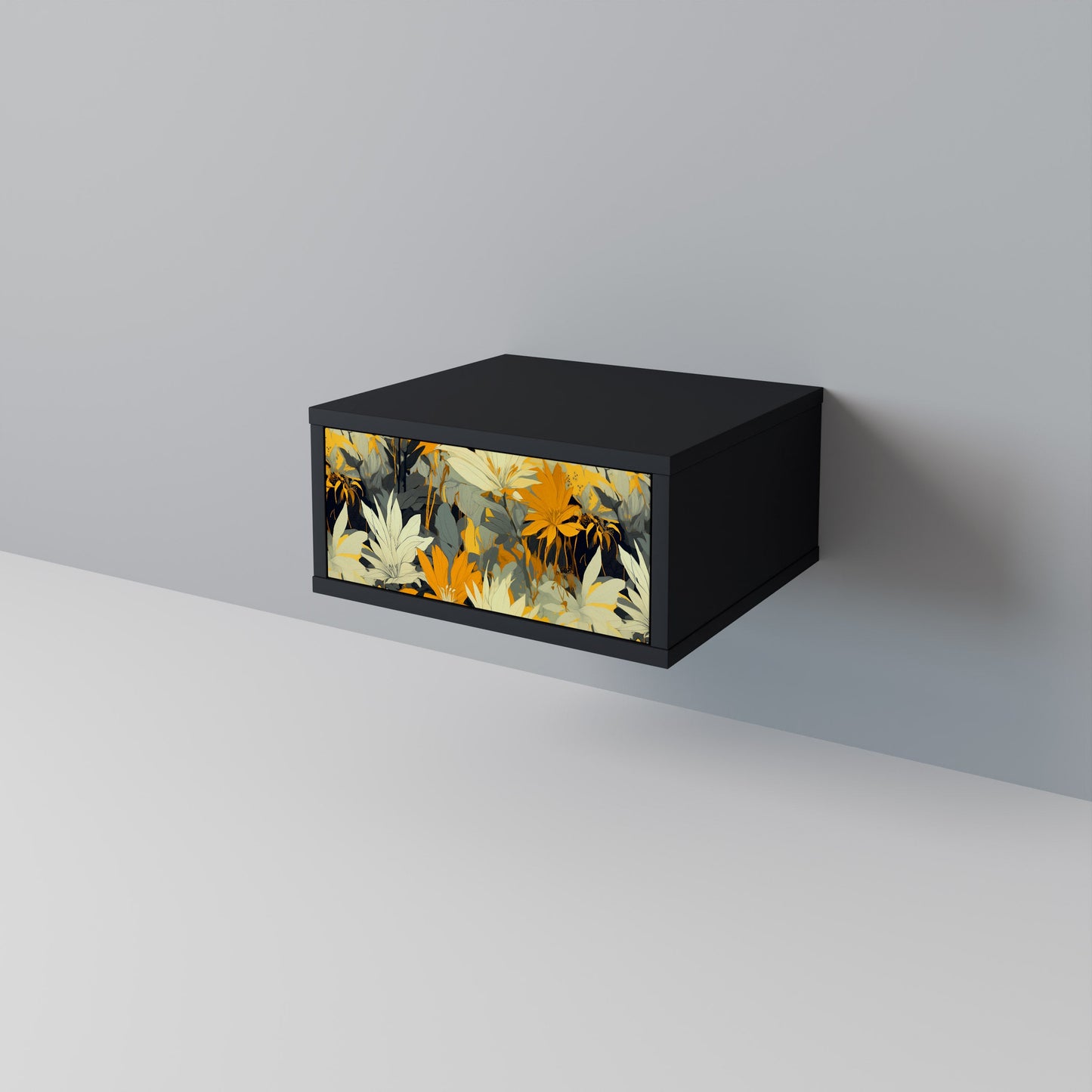 SUNKISSED LILY Nightstand in Black Finish
