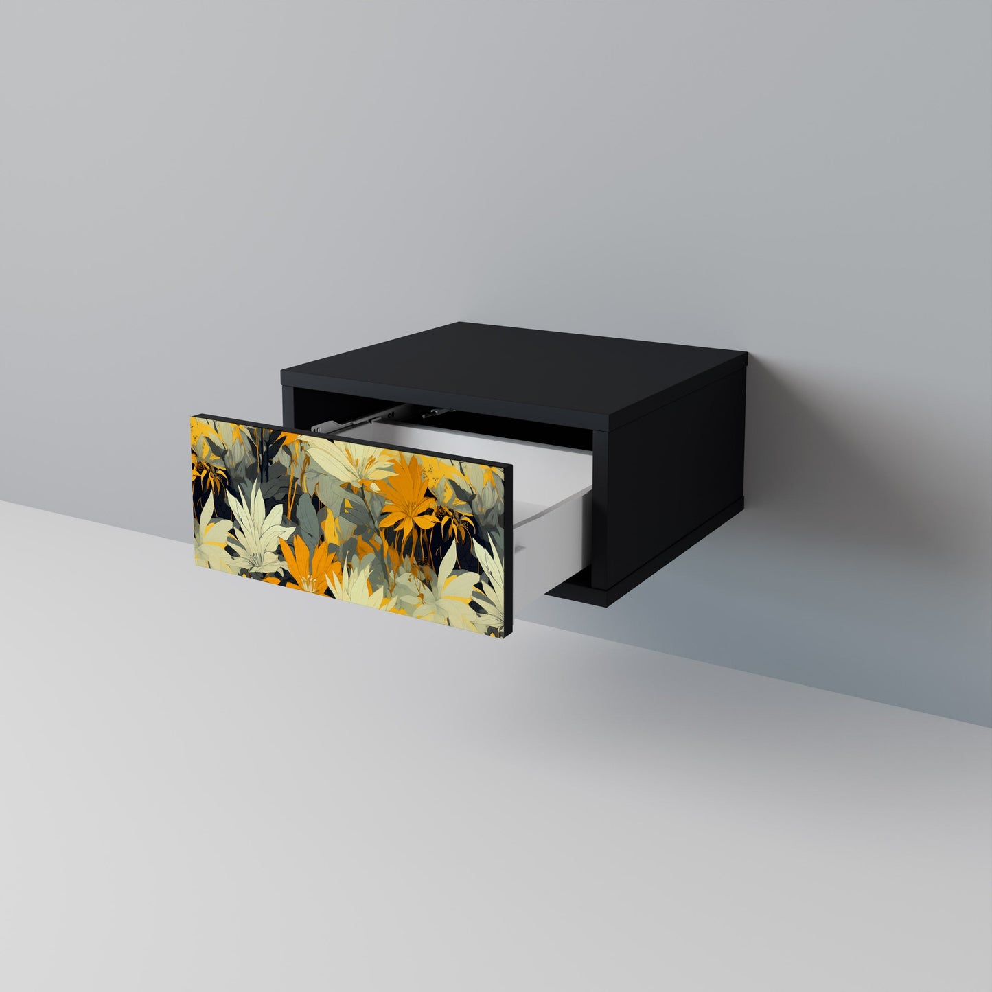 SUNKISSED LILY Nightstand in Black Finish