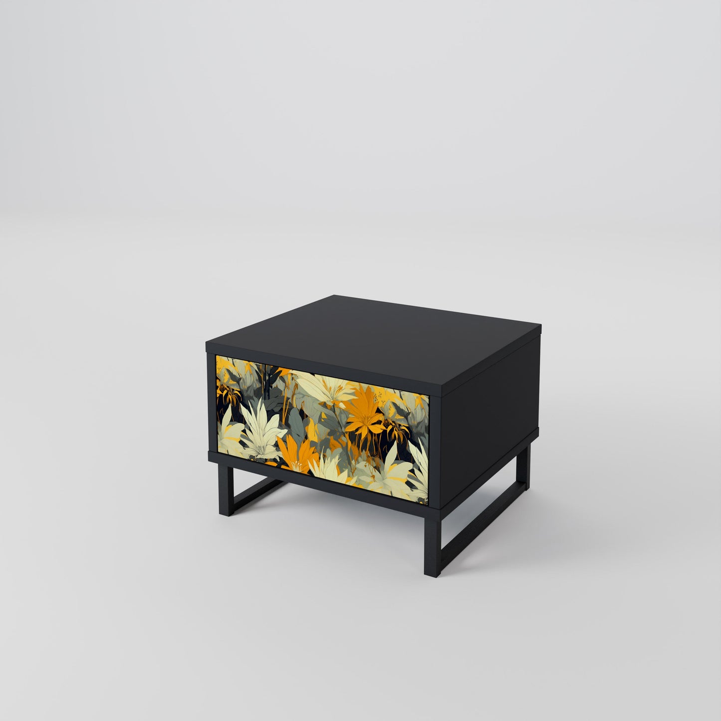 SUNKISSED LILY Nightstand in Black Finish