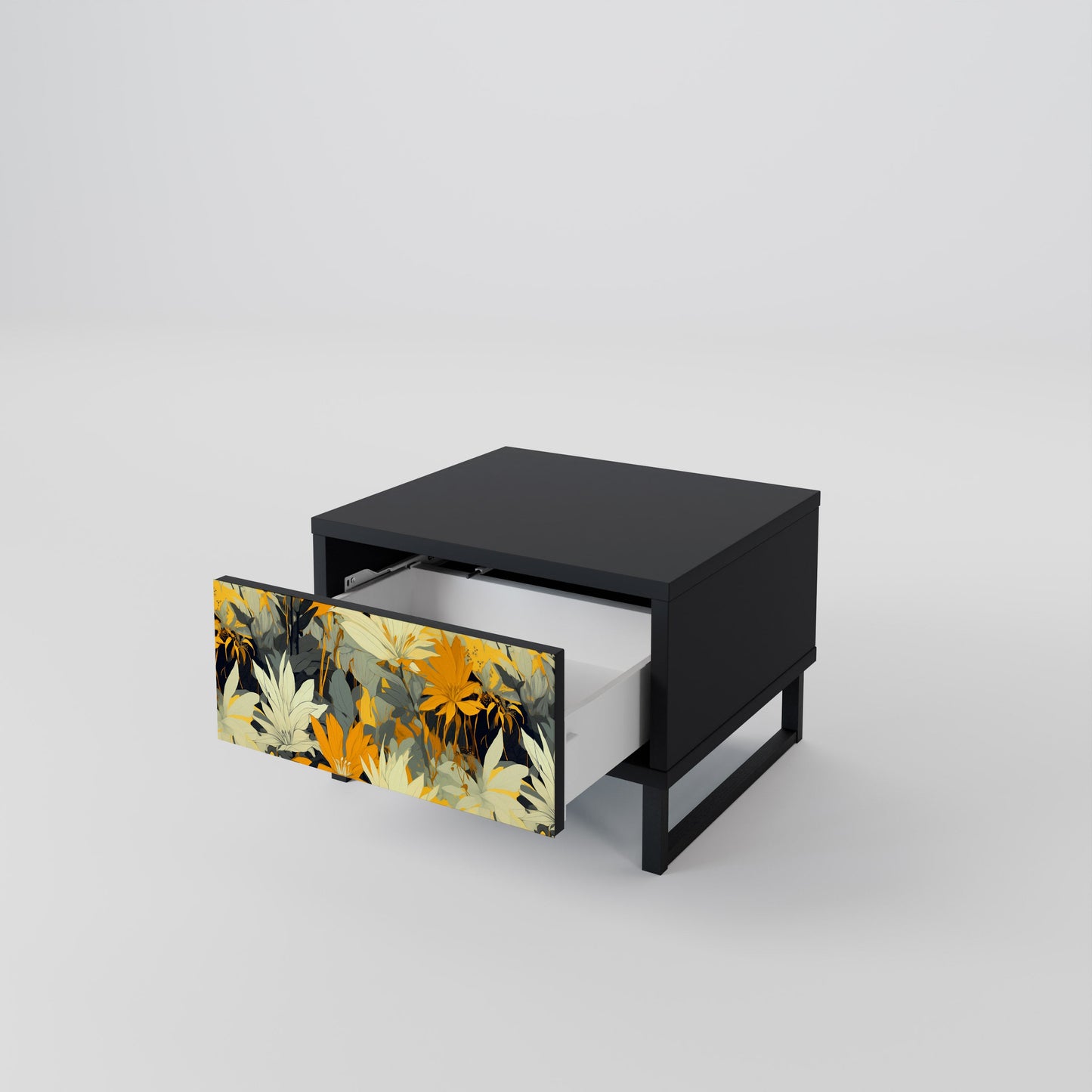 SUNKISSED LILY Nightstand in Black Finish