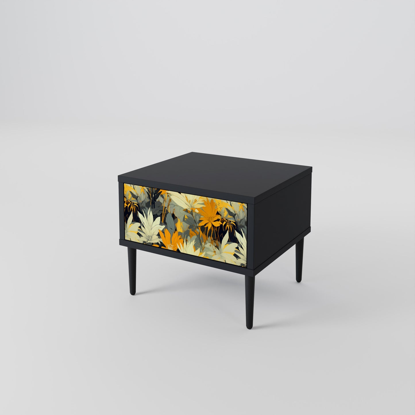 SUNKISSED LILY Nightstand in Black Finish