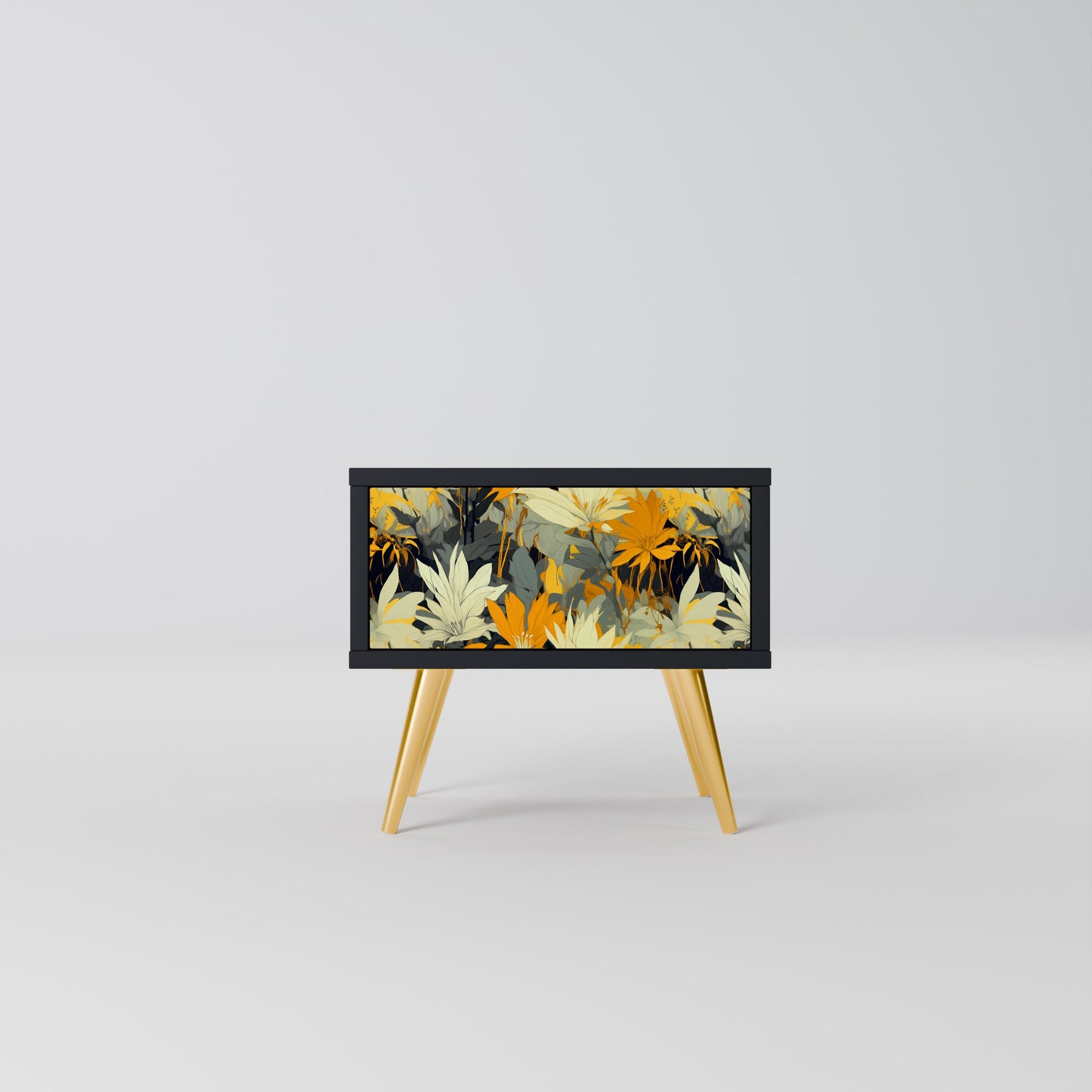 SUNKISSED LILY Nightstand in Black Finish