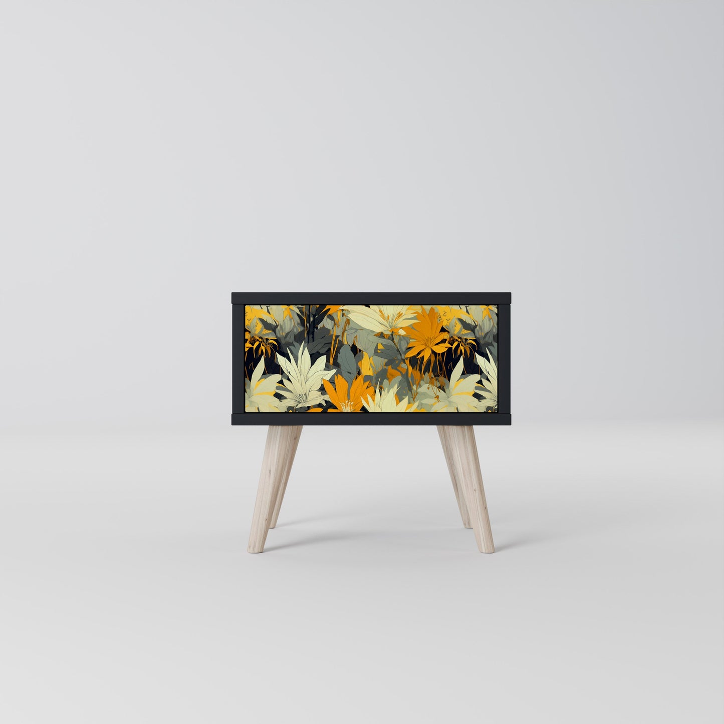 SUNKISSED LILY Nightstand in Black Finish