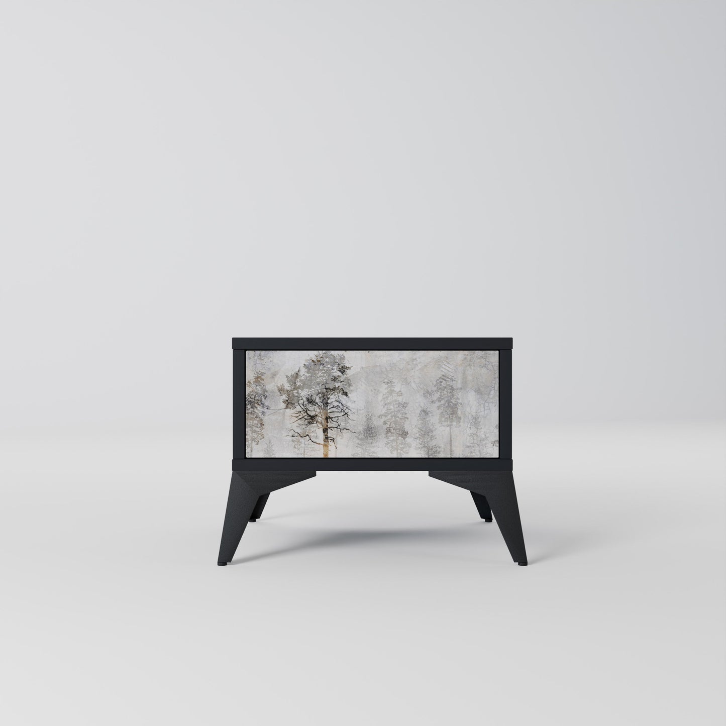 FADE IN THE TREES Nightstand in Black Finish