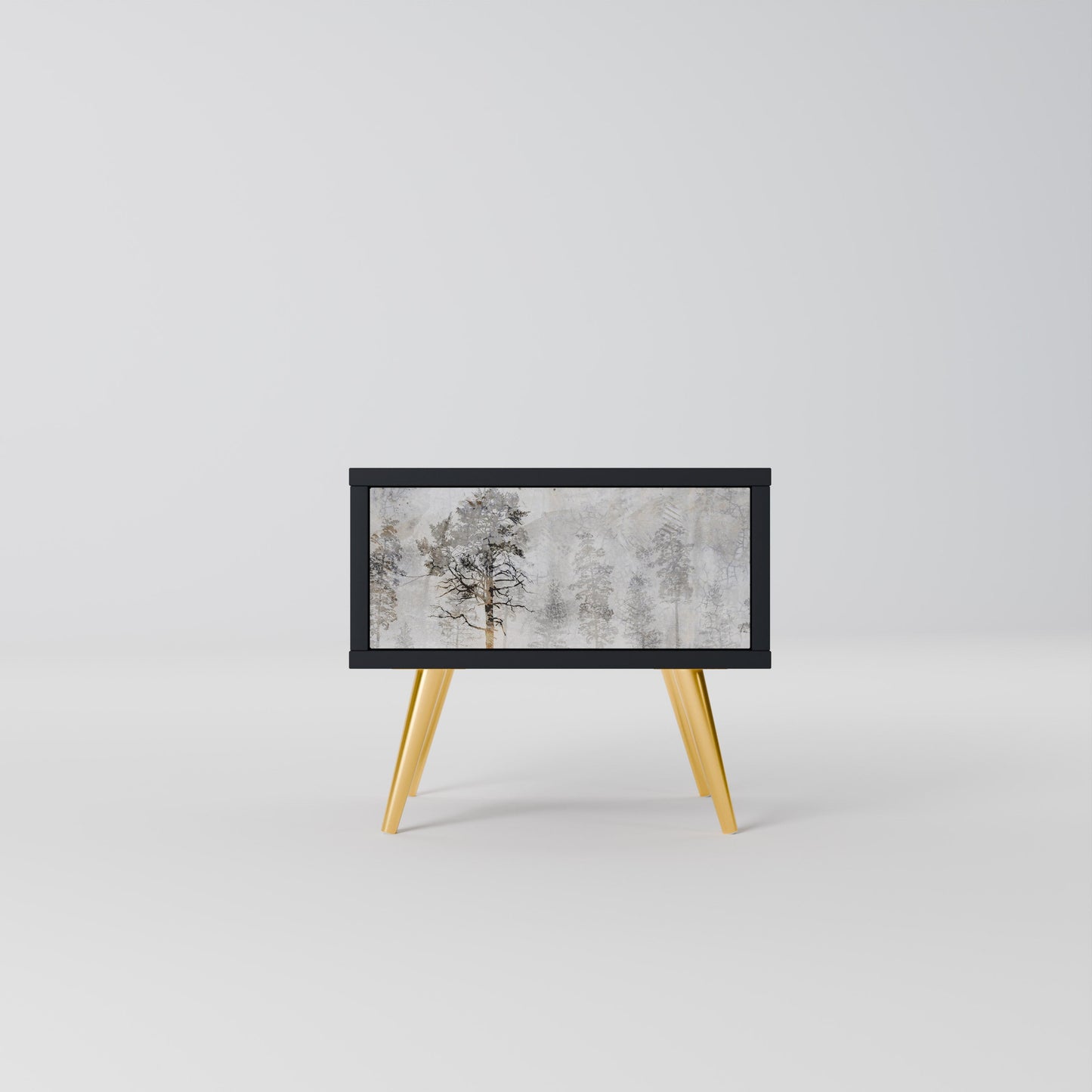 FADE IN THE TREES Nightstand in Black Finish