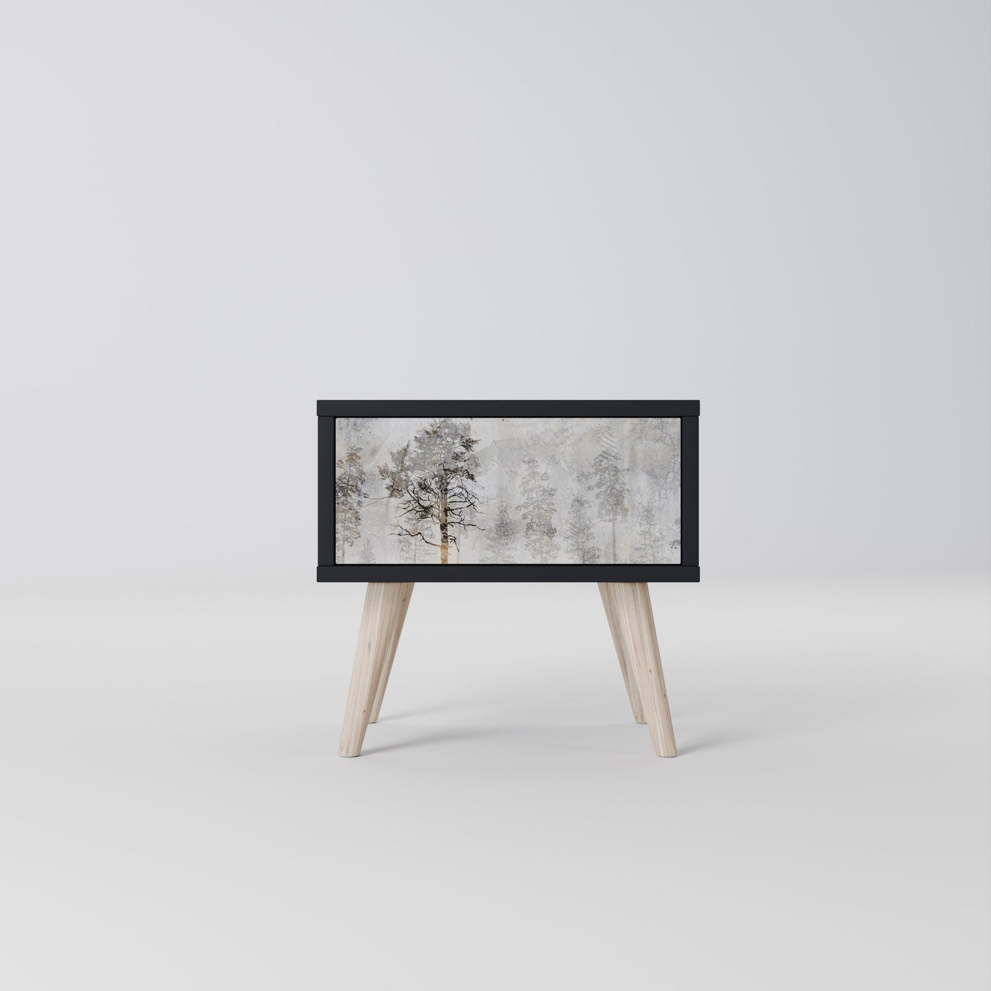 FADE IN THE TREES Nightstand in Black Finish
