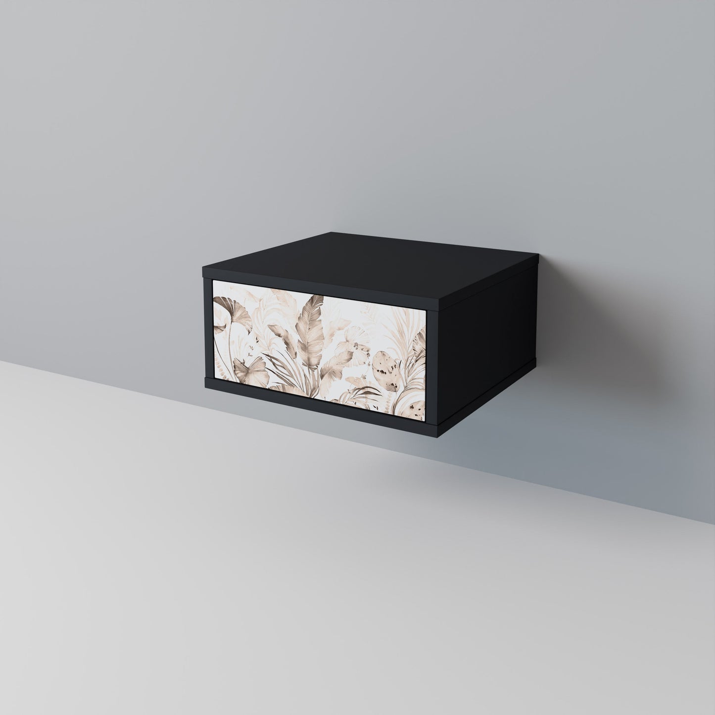 WILD TENDERNESS Nightstand in Black Finish