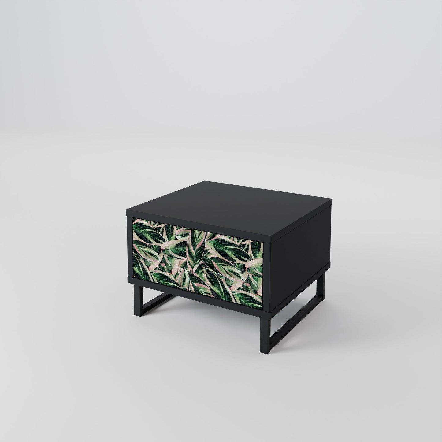 EERIE STROMANTHE Nightstand in Black Finish