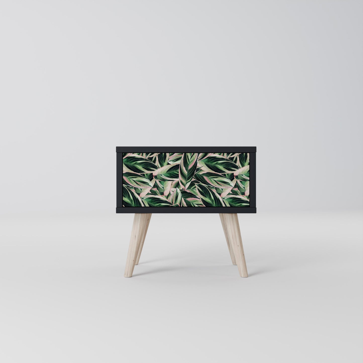 EERIE STROMANTHE Nightstand in Black Finish